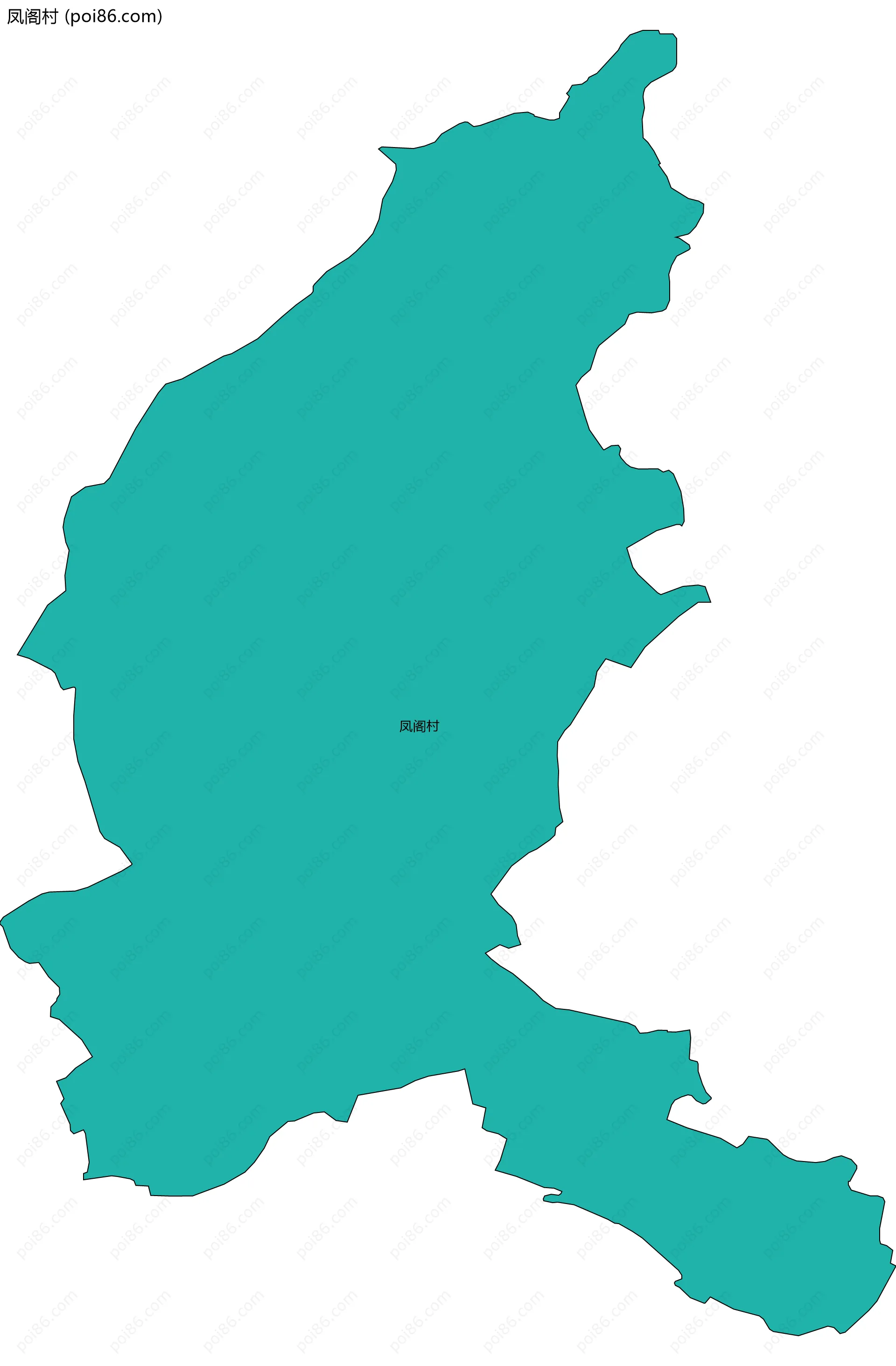 凤阁村边界地图