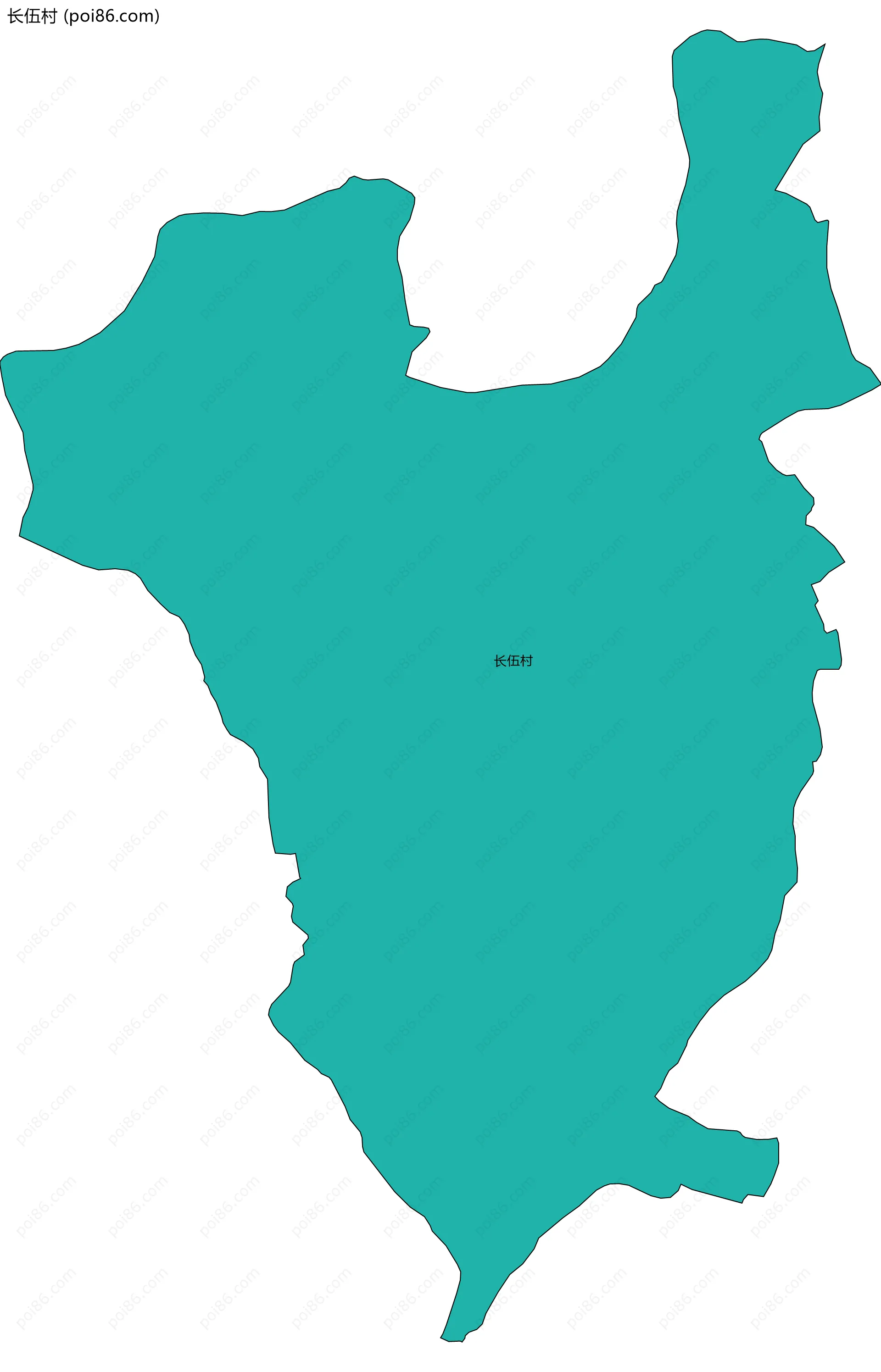 长伍村边界地图