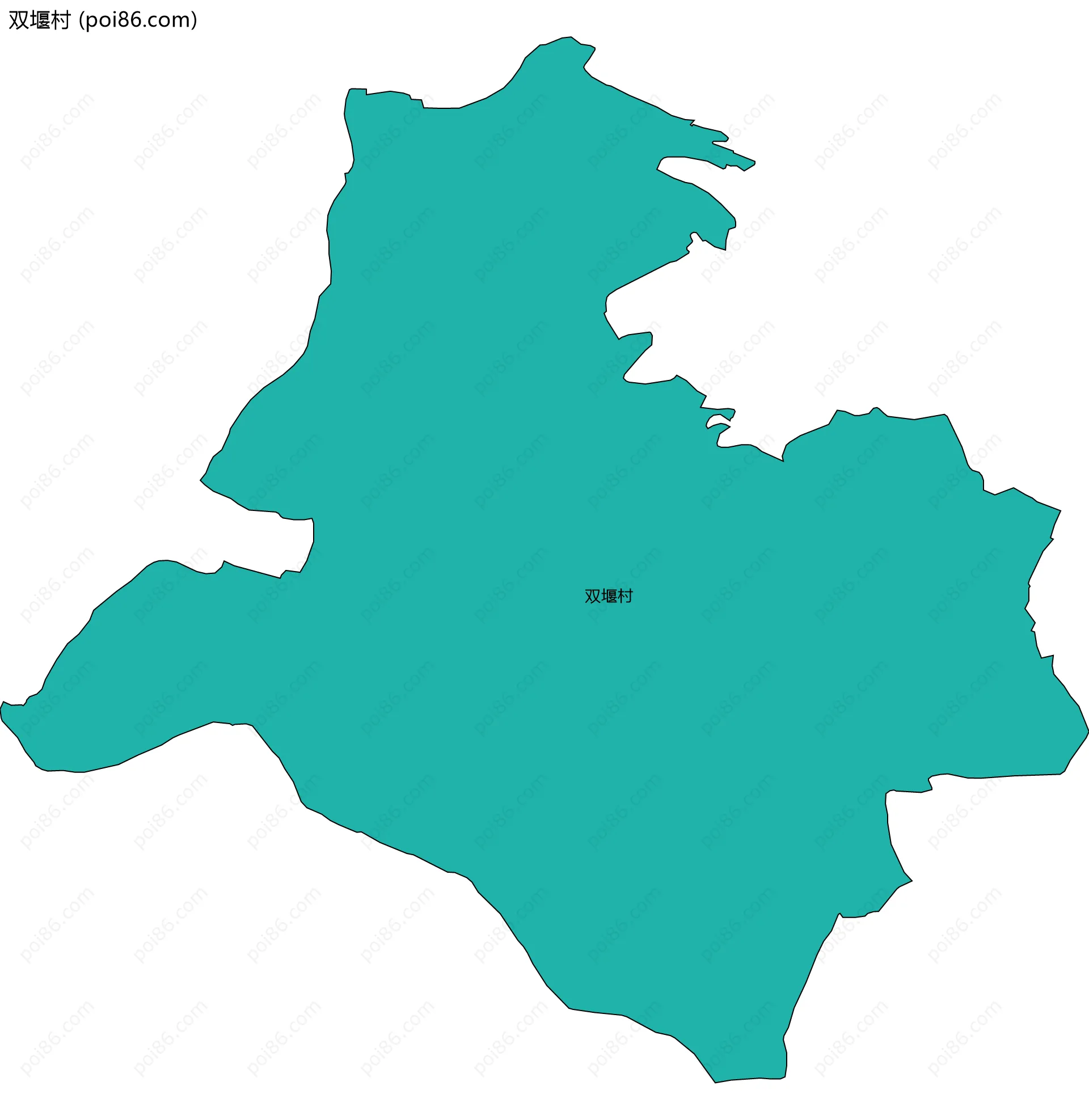 双堰村边界地图