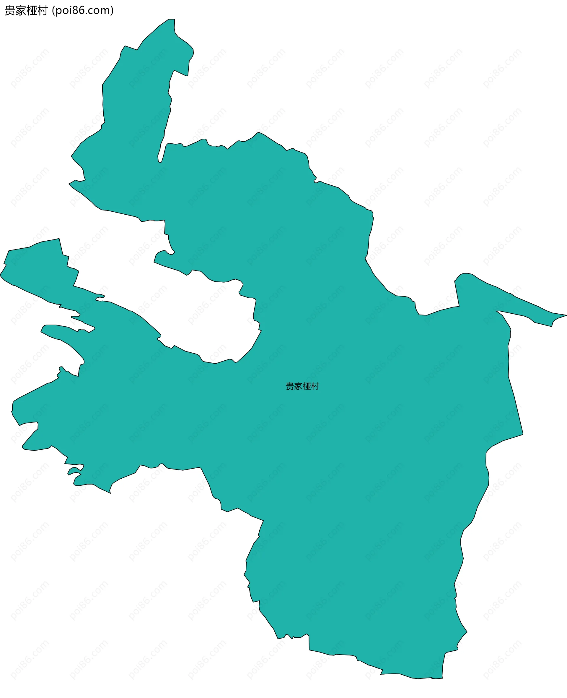 贵家桠村边界地图