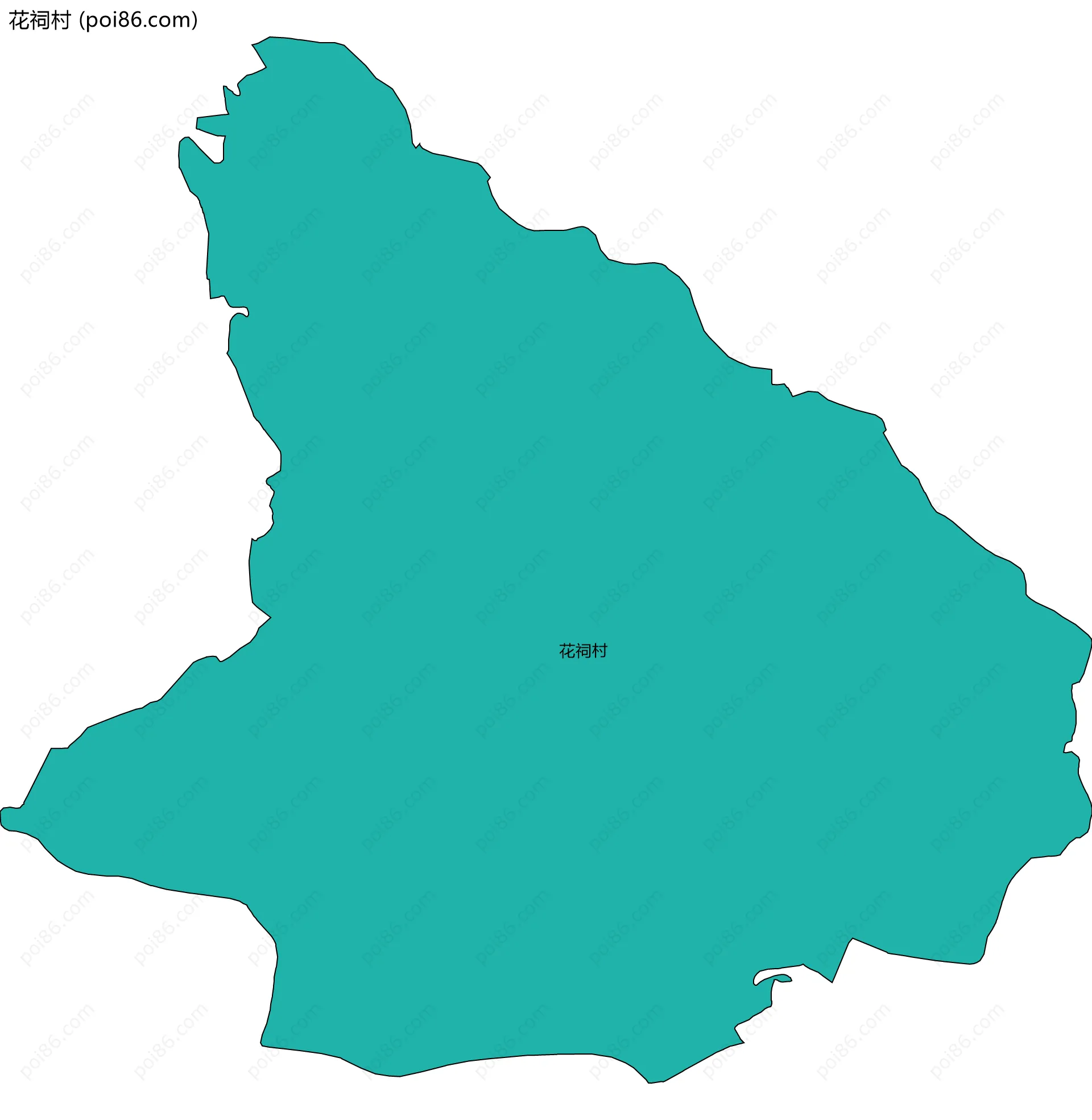 花祠村边界地图