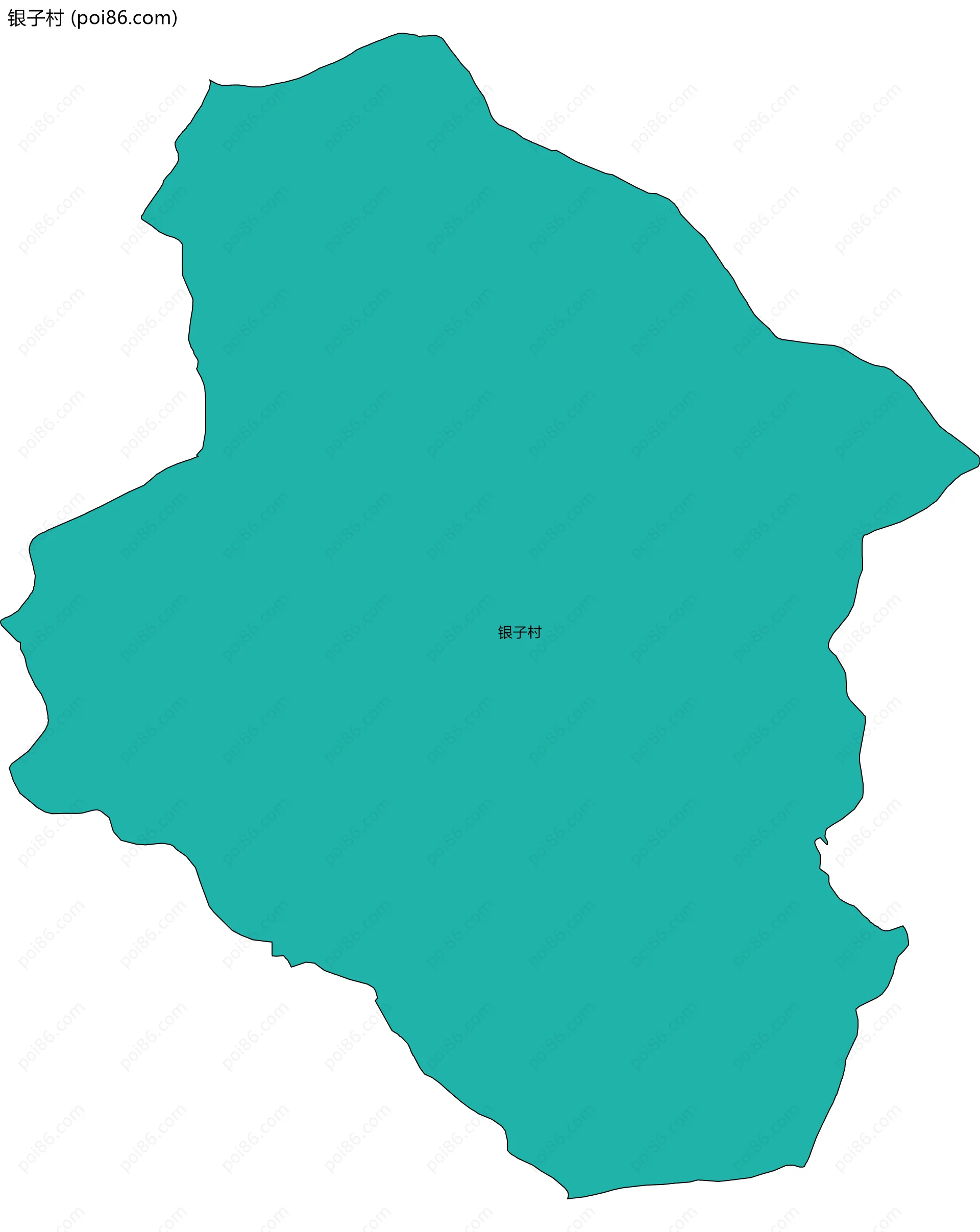 银子村边界地图