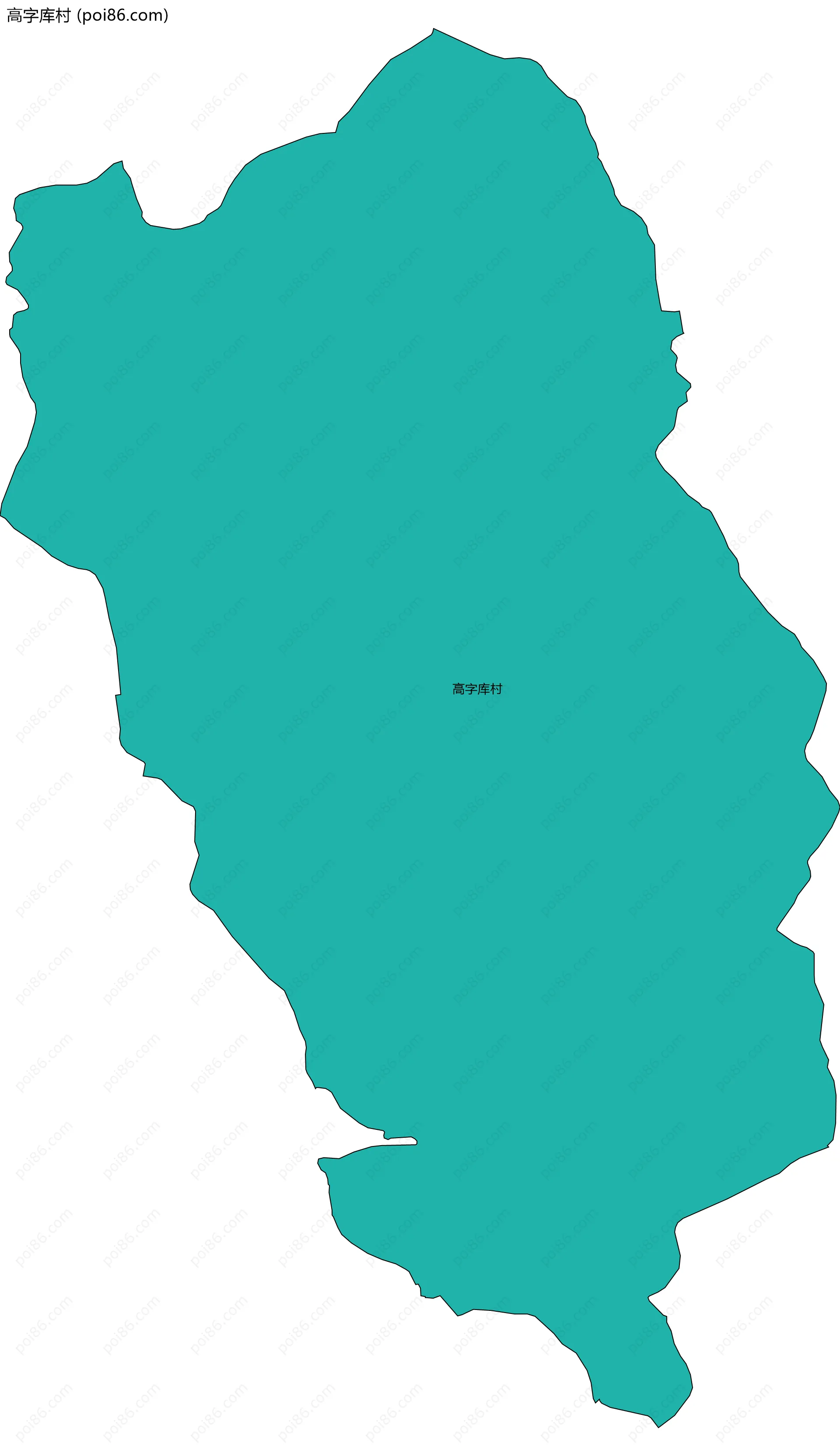 高字库村边界地图