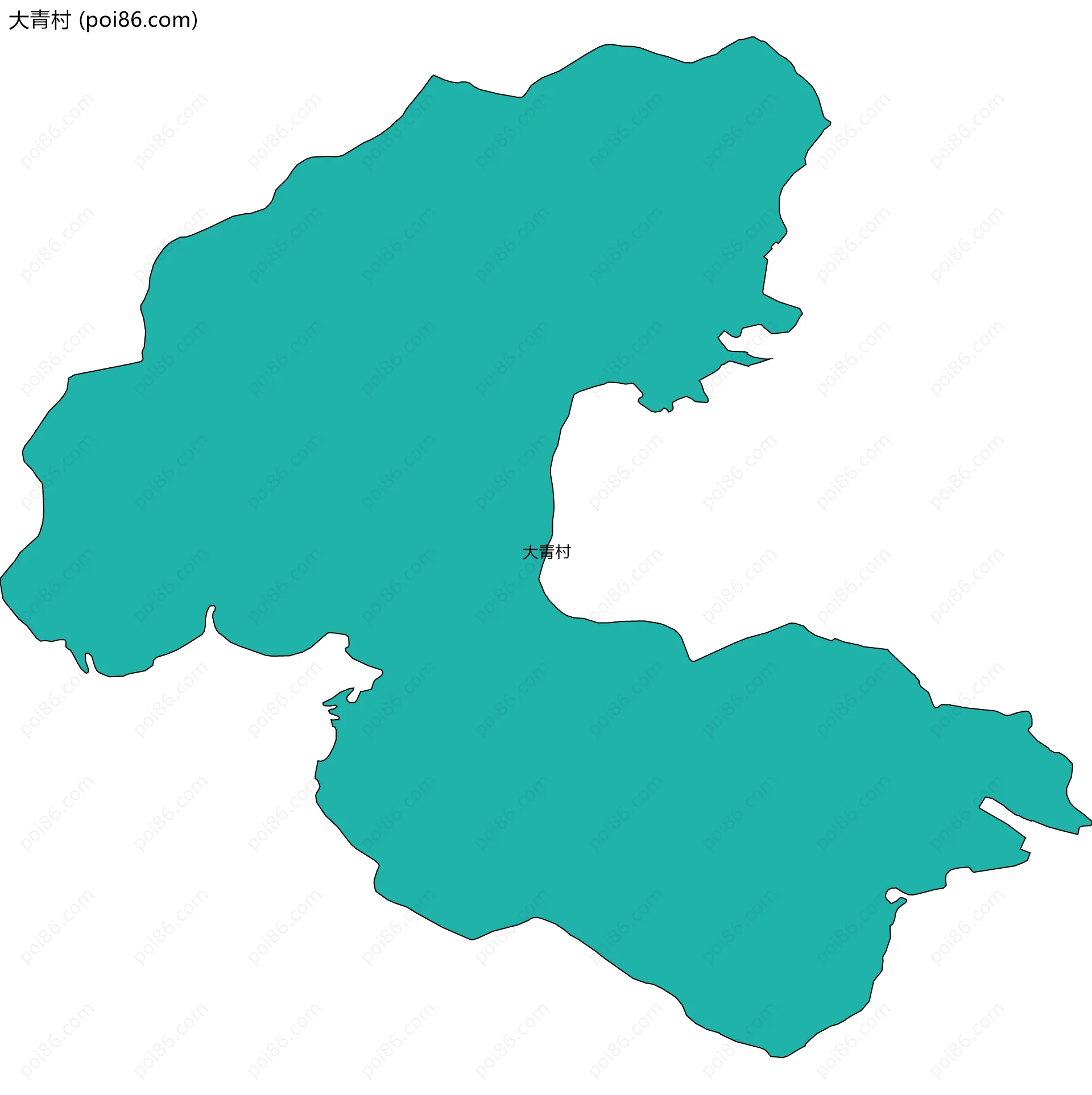 大青村边界地图