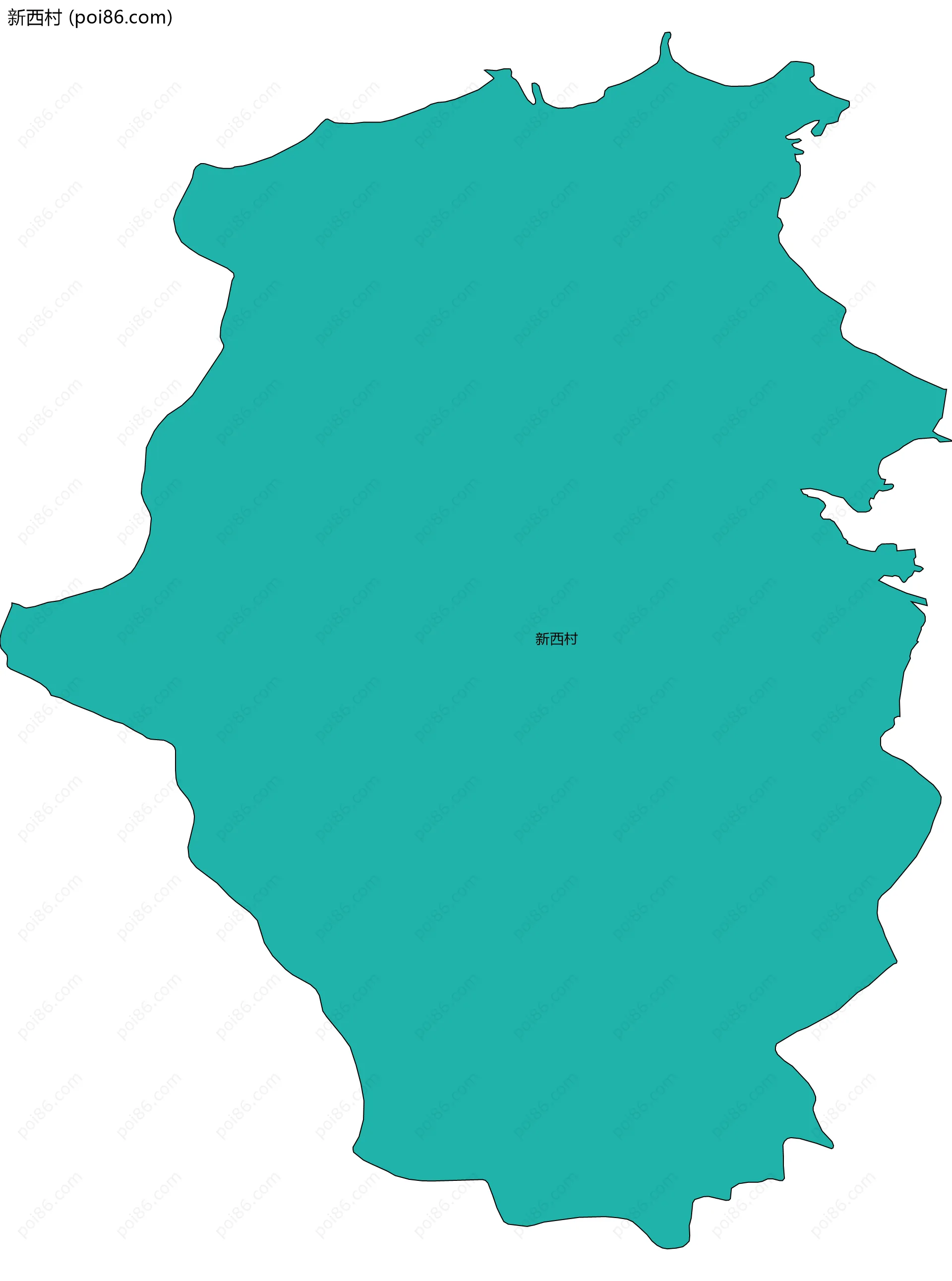 新西村边界地图