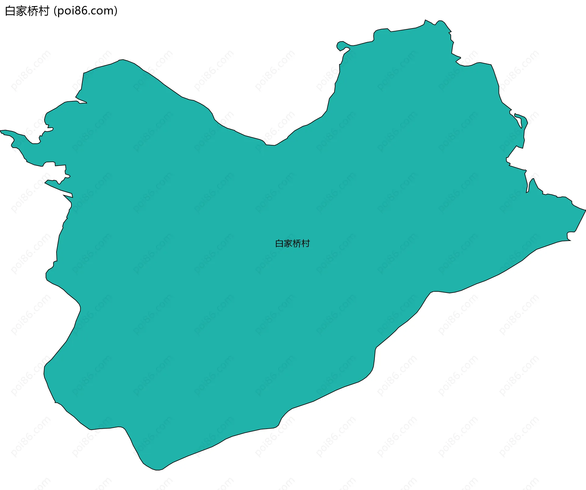 白家桥村边界地图