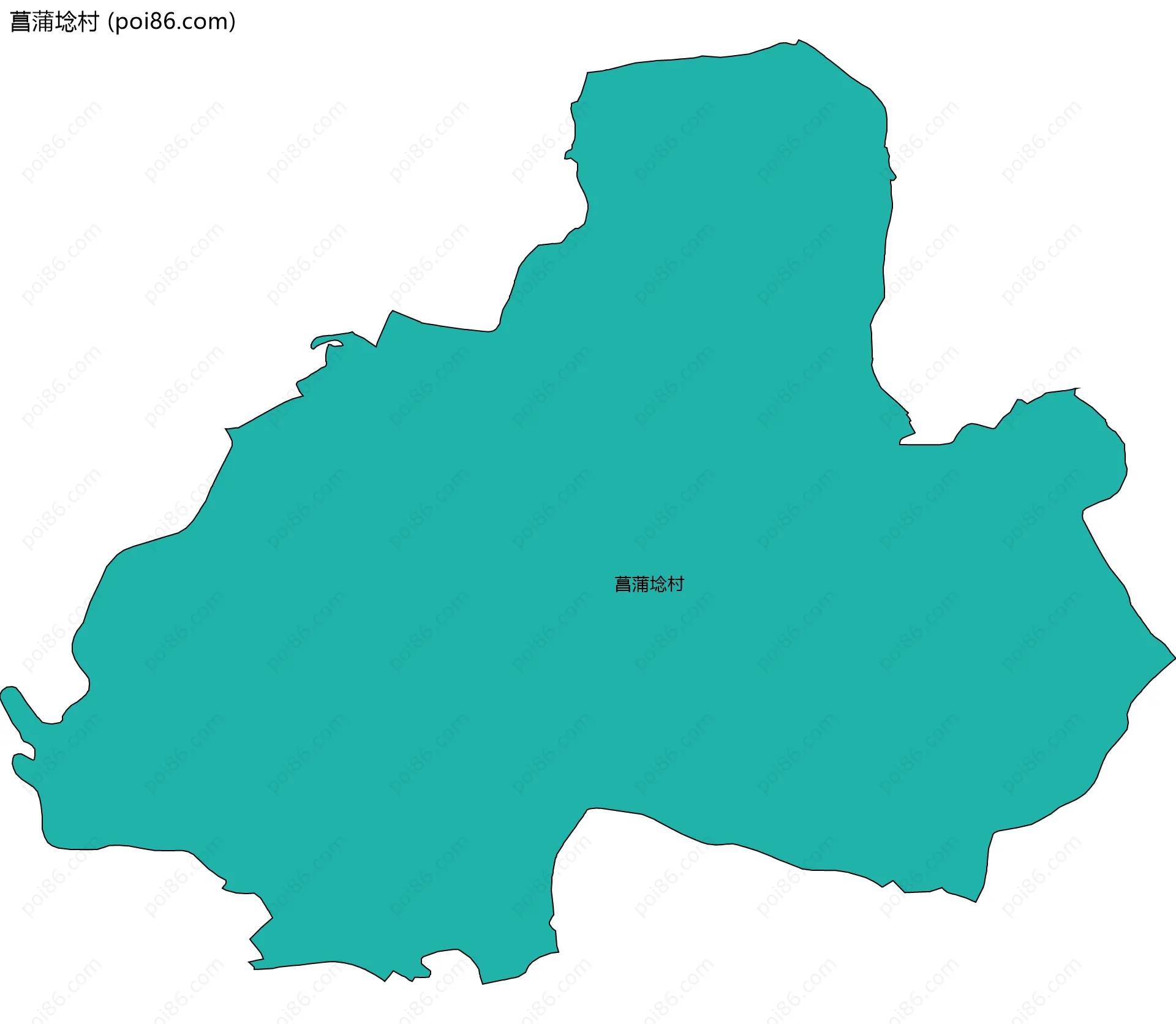 菖蒲埝村边界地图