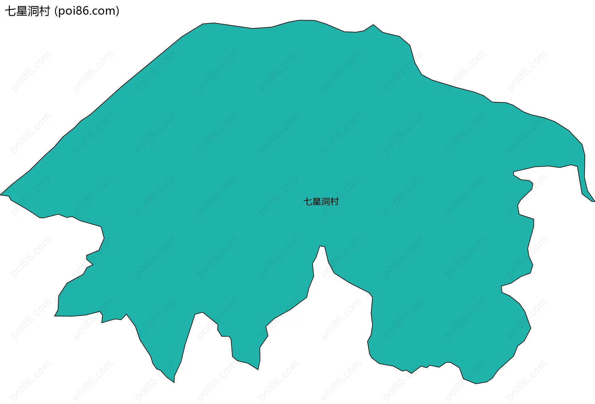 七星洞村边界地图