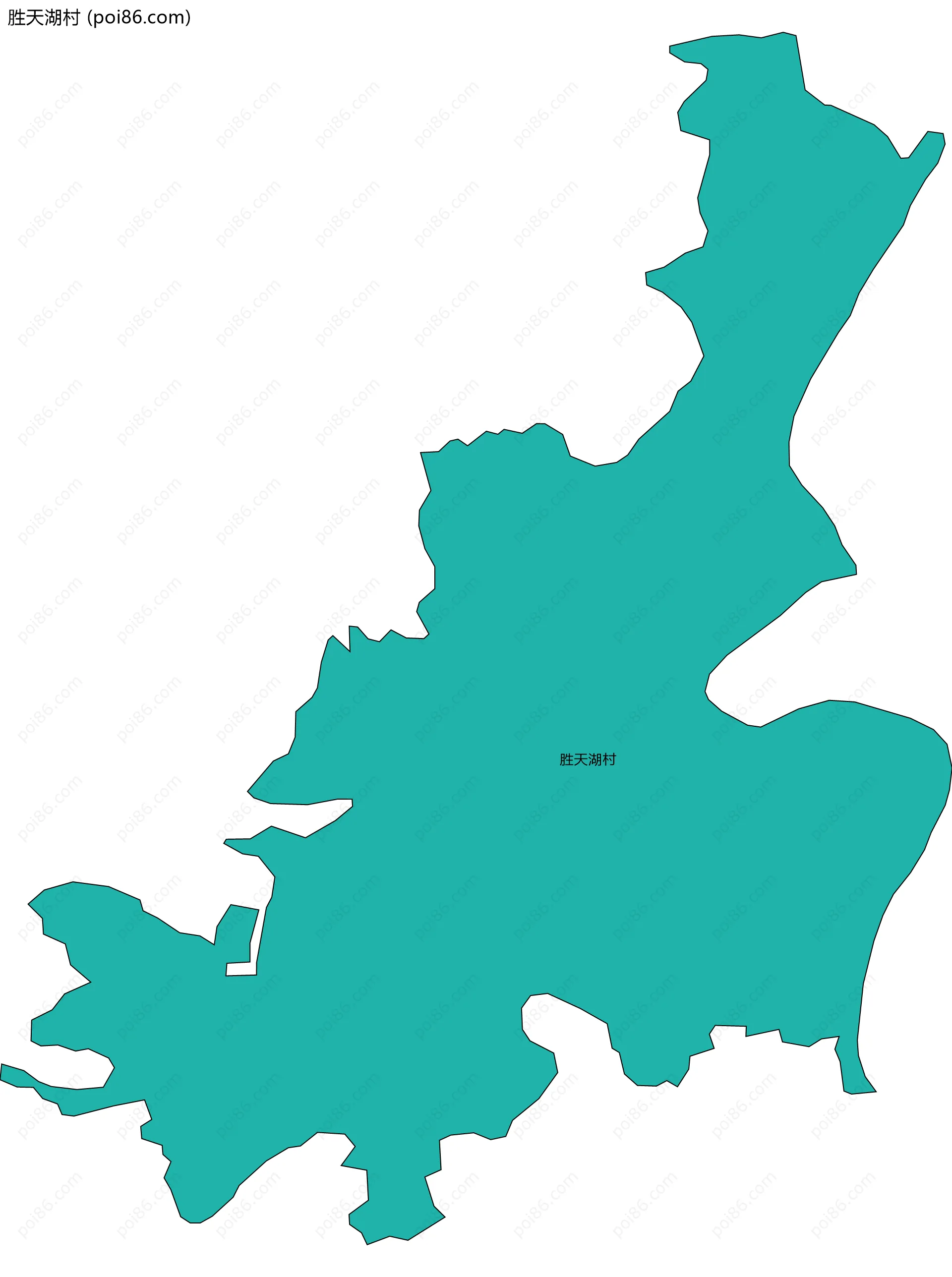 胜天湖村边界地图