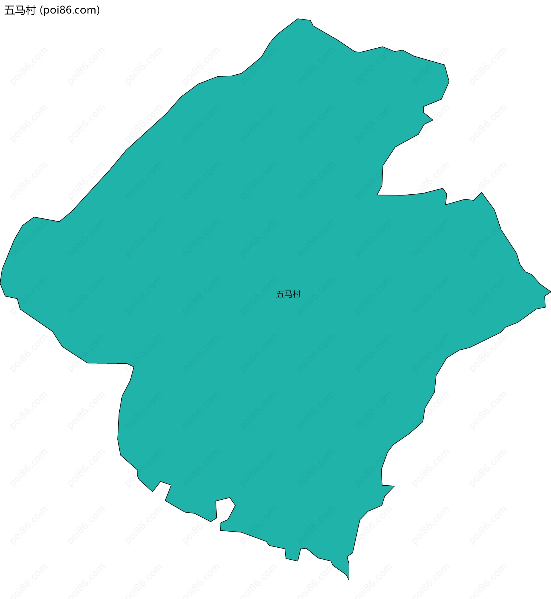 五马村边界地图