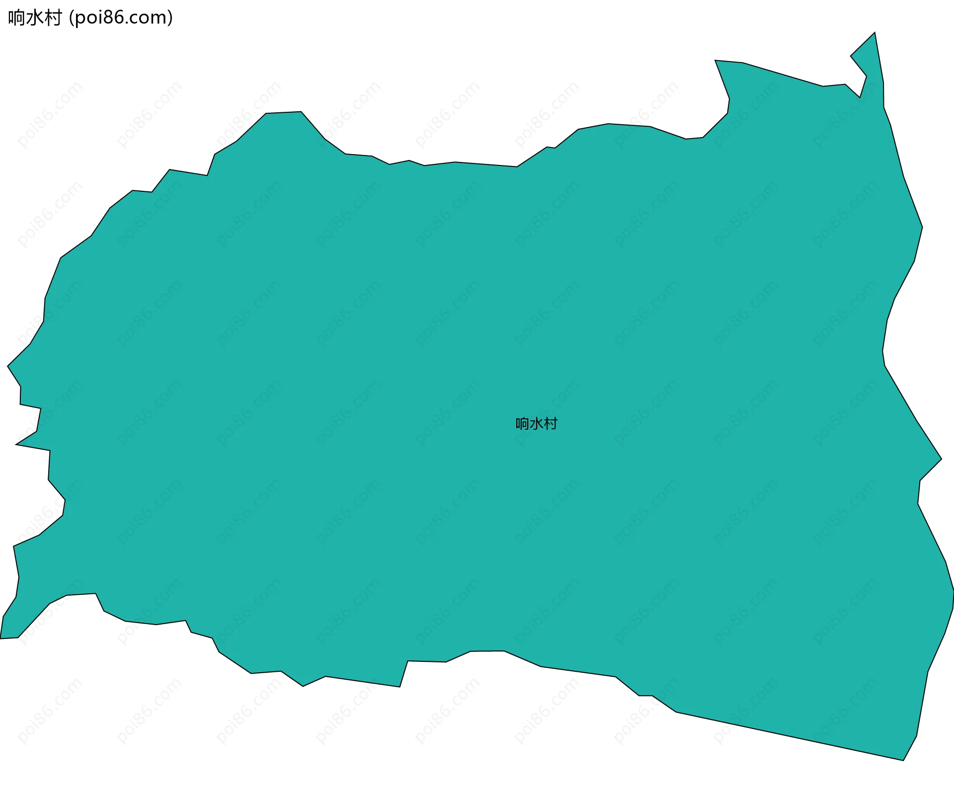 响水村边界地图