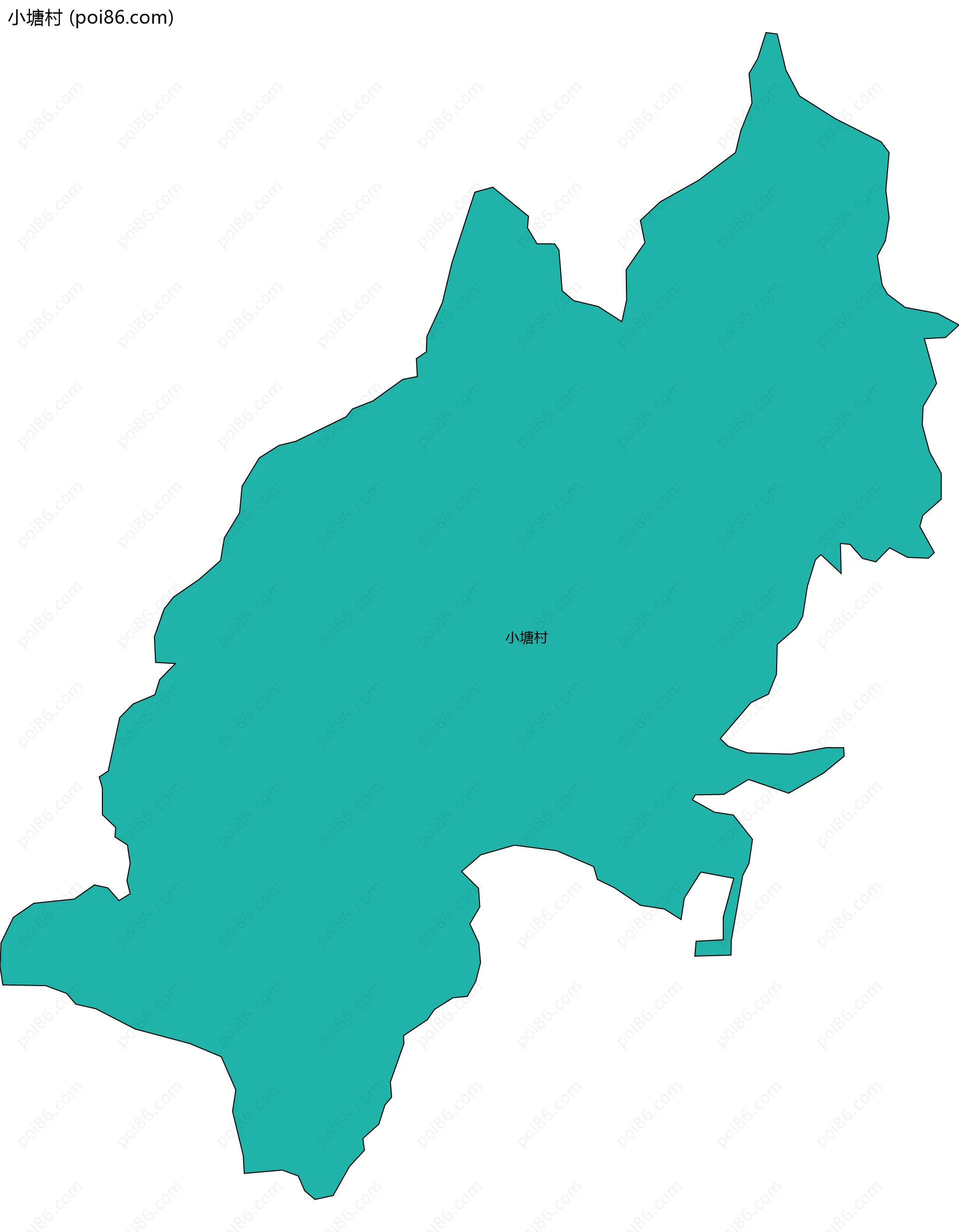 小塘村边界地图