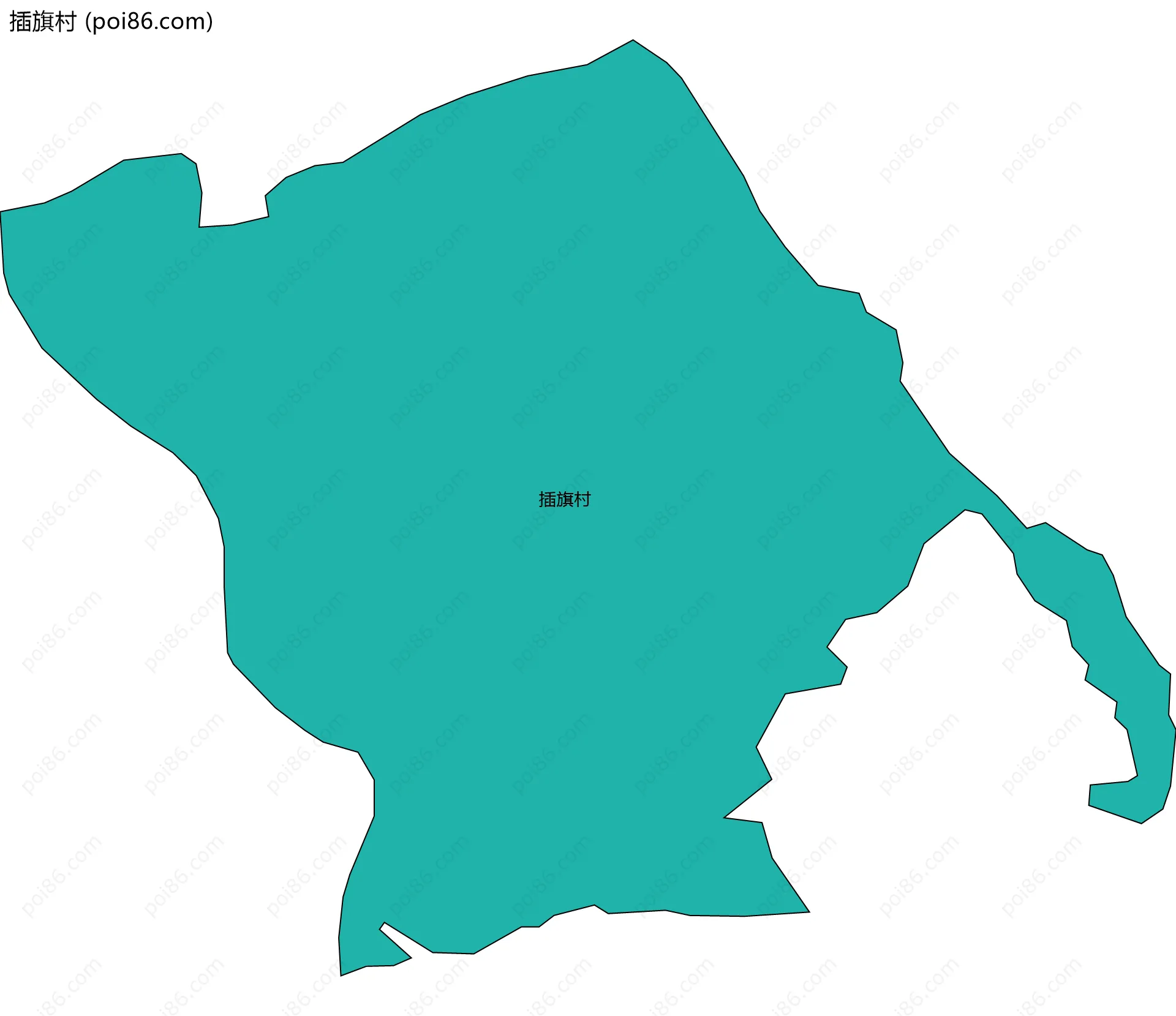 插旗村边界地图