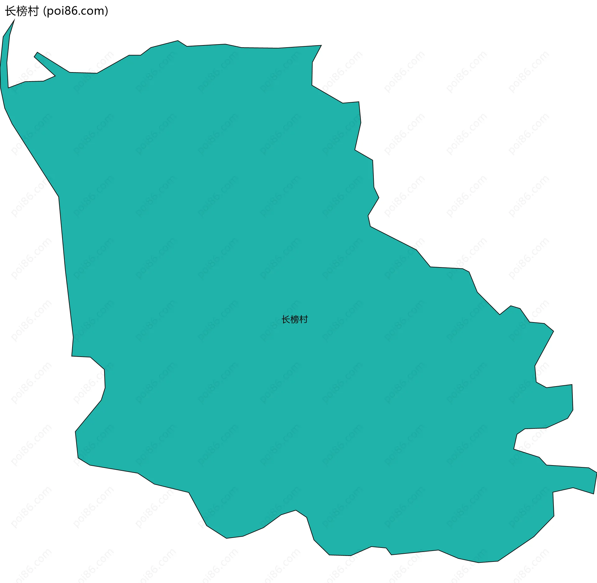 长榜村边界地图