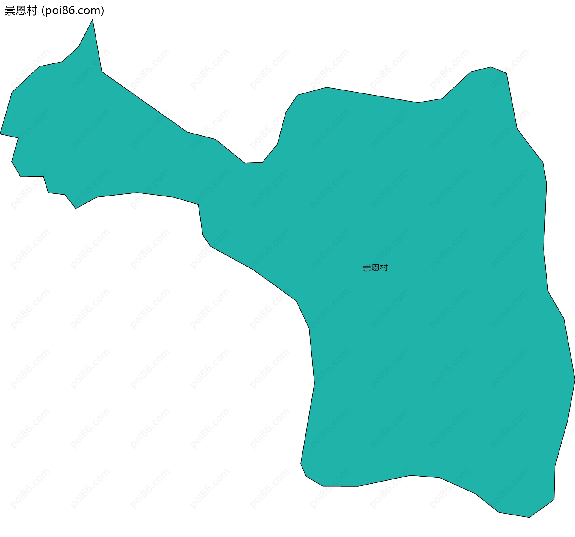 崇恩村边界地图