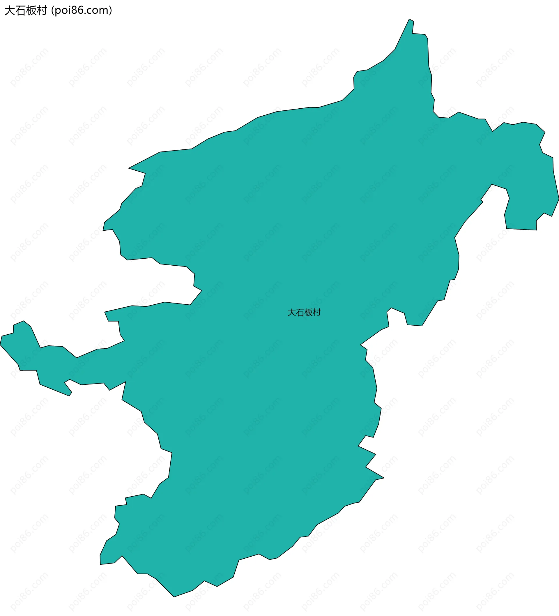 大石板村边界地图