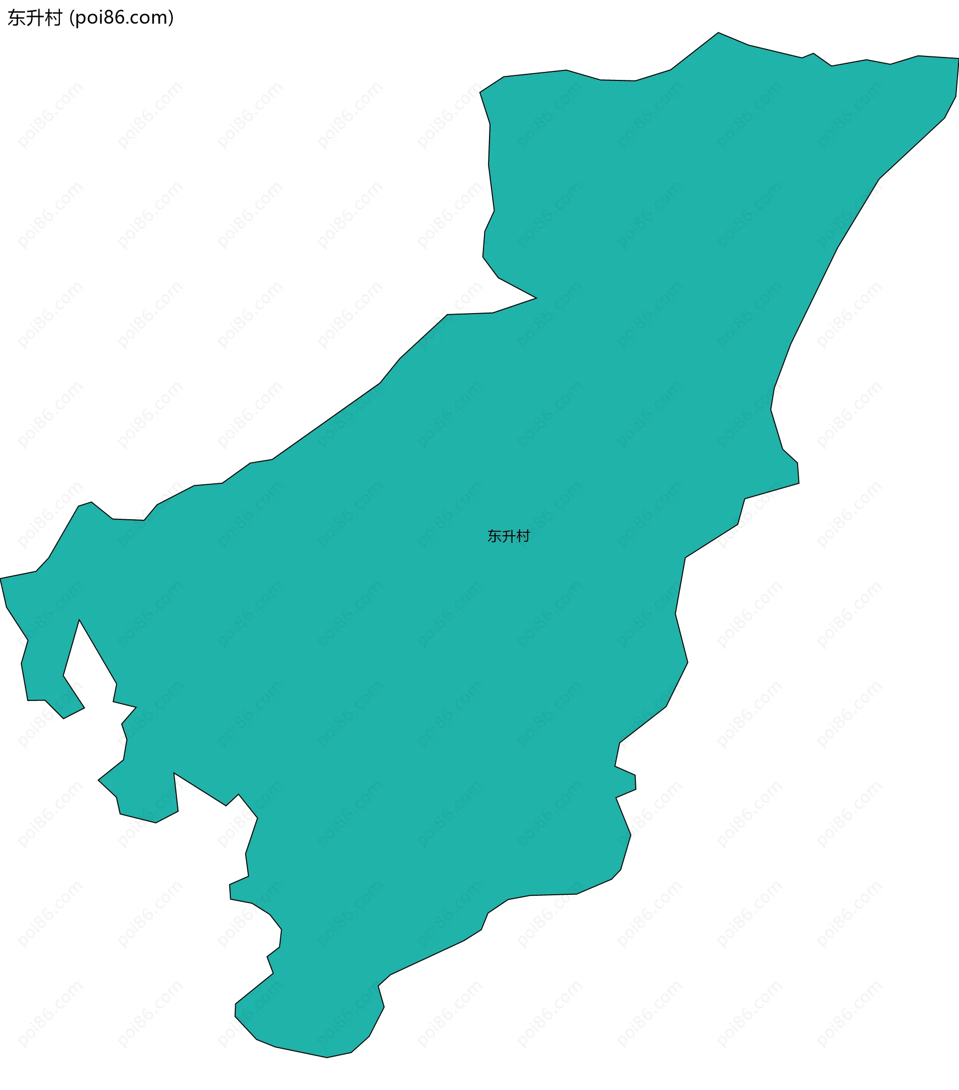 东升村边界地图