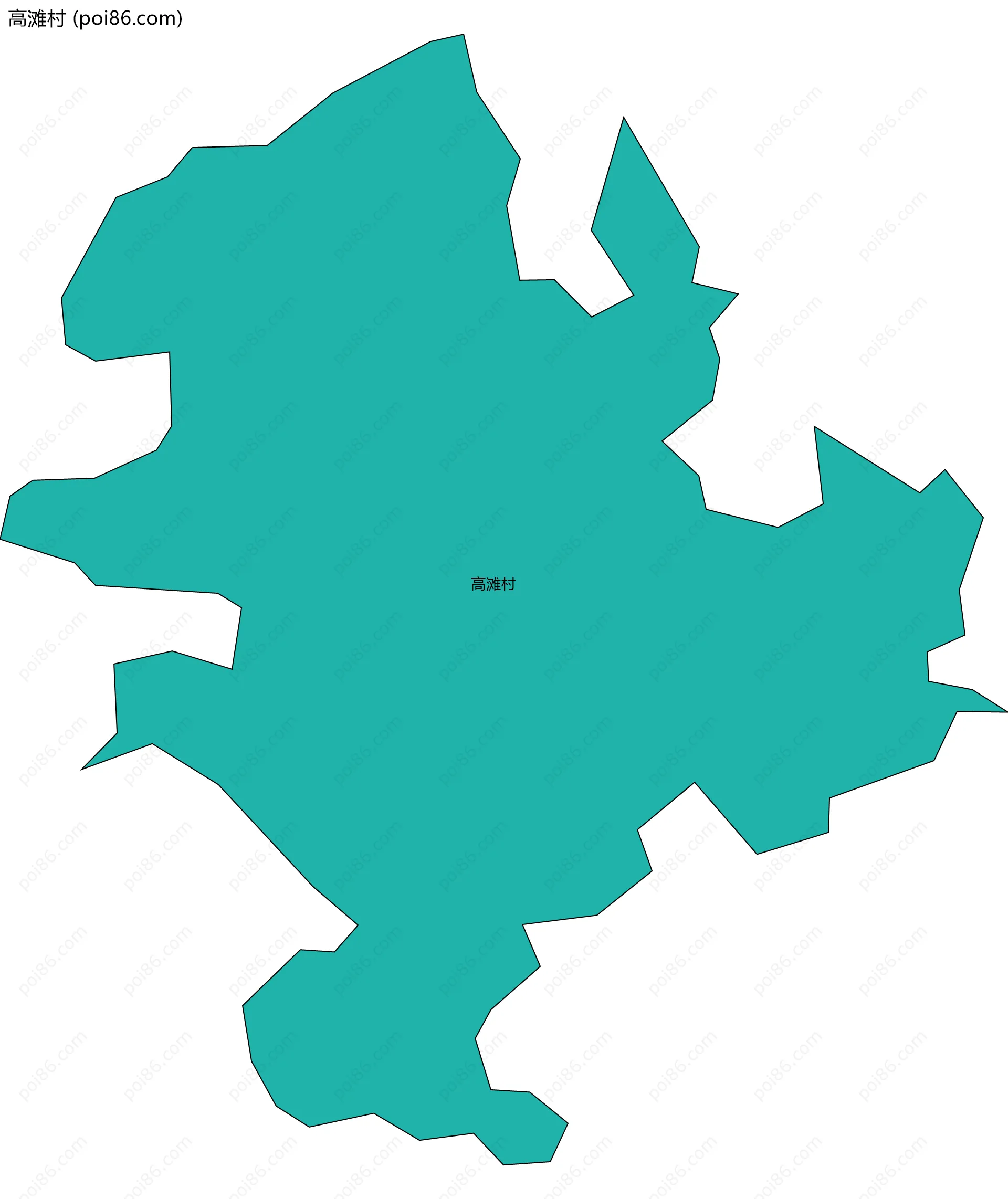 高滩村边界地图