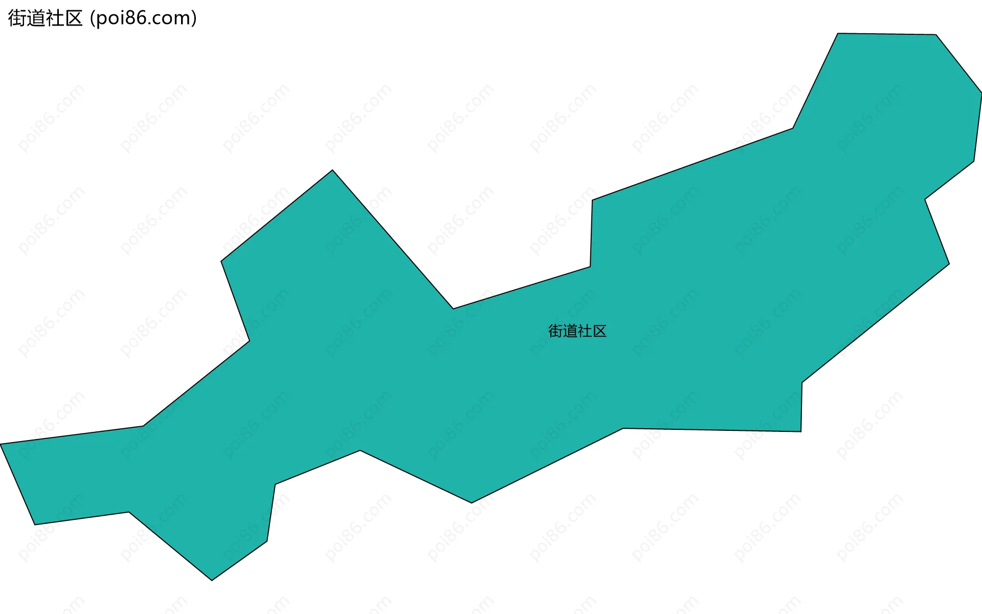街道社区边界地图