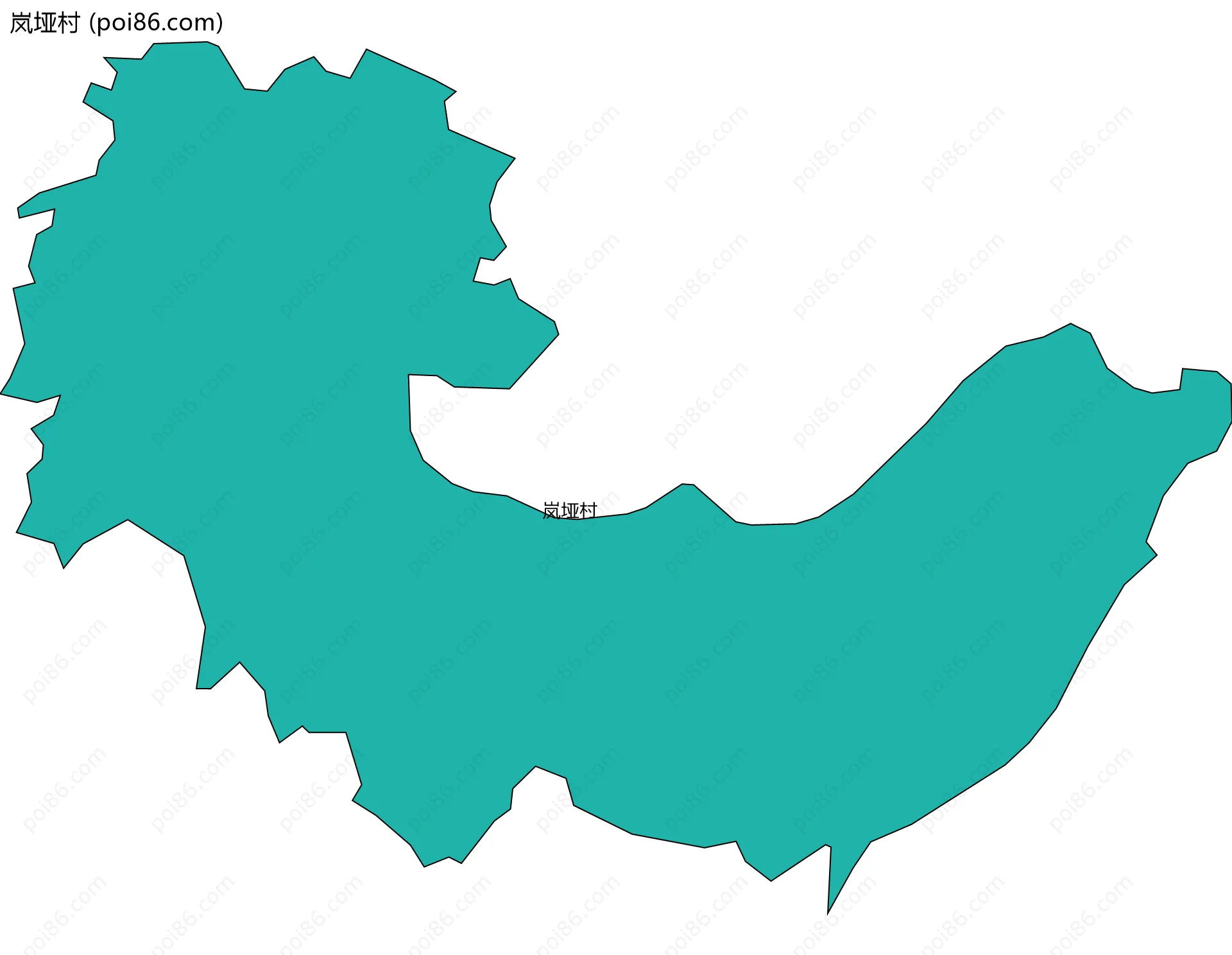 岚垭村边界地图