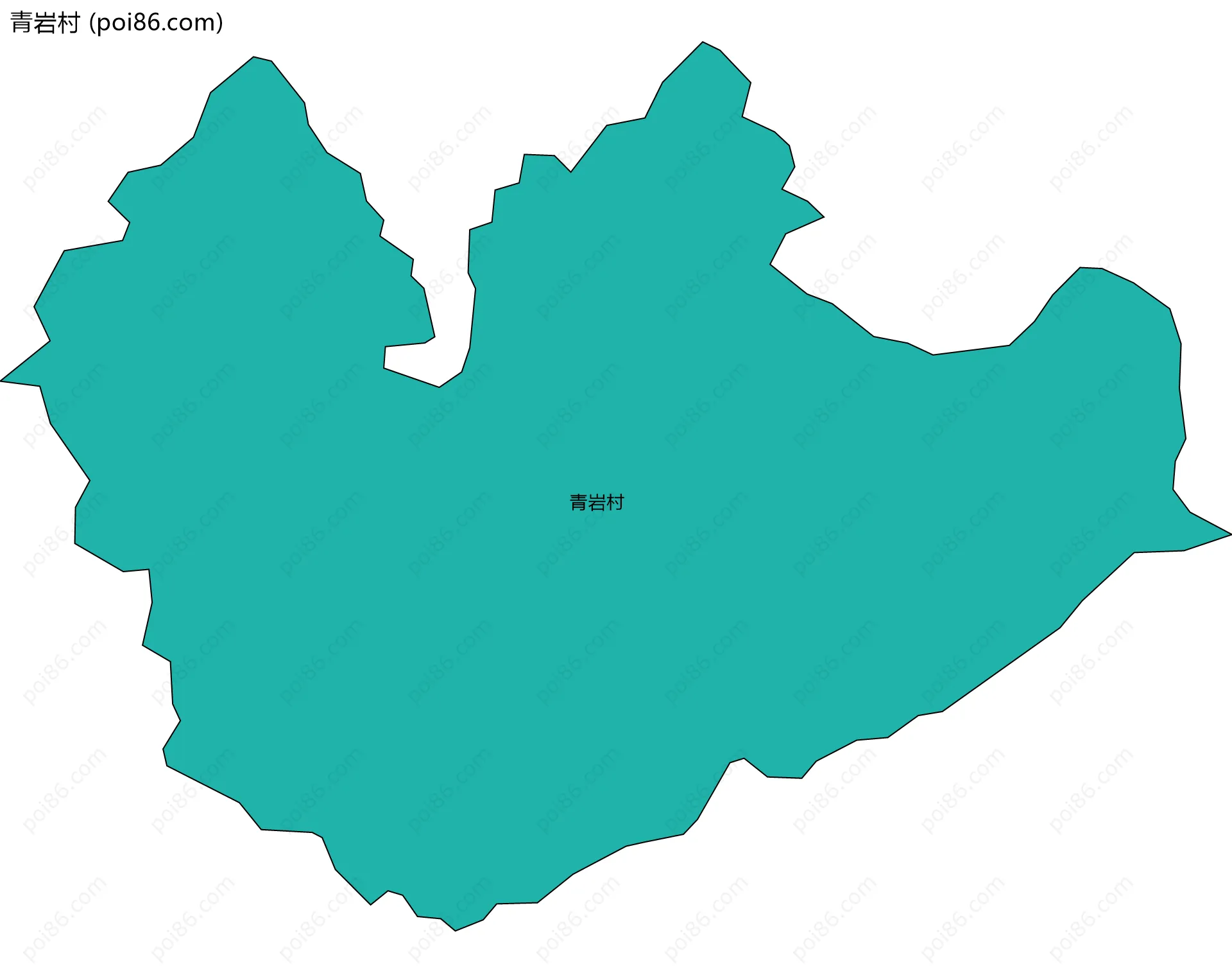 青岩村边界地图