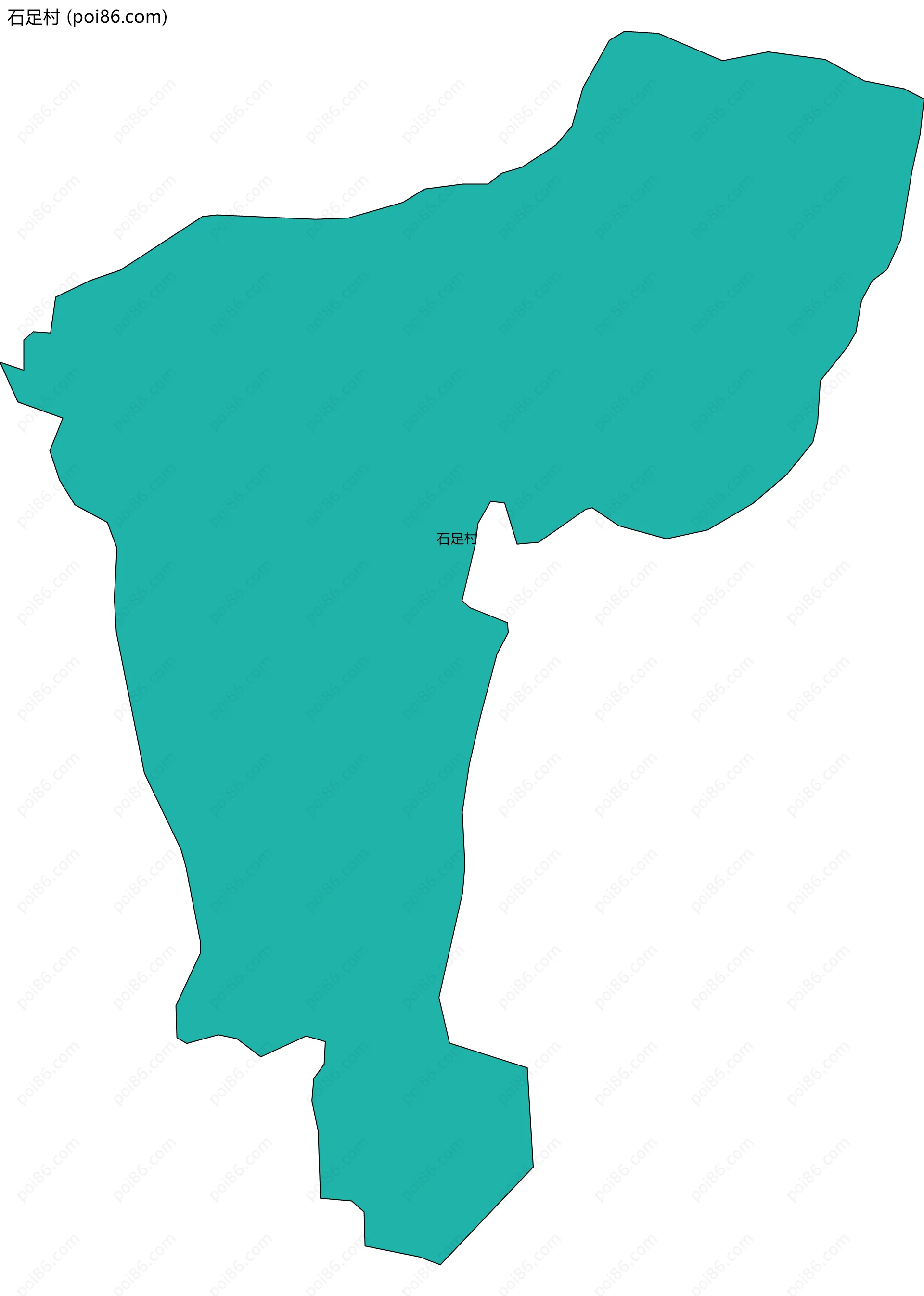 石足村边界地图