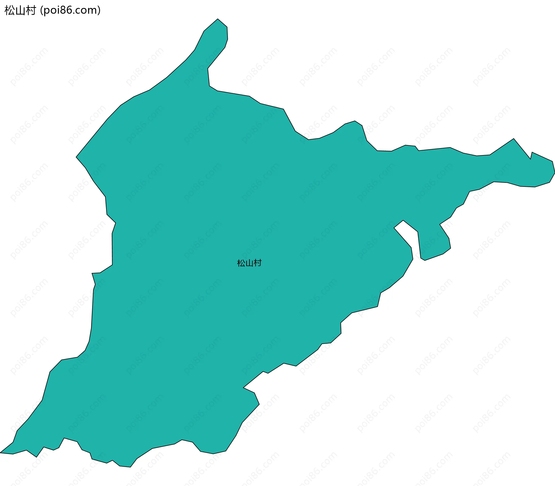 松山村边界地图