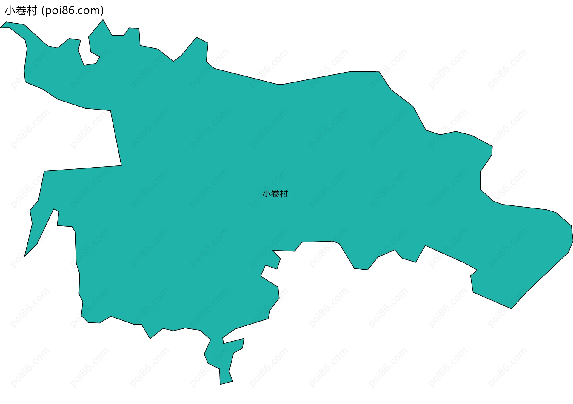 小卷村边界地图