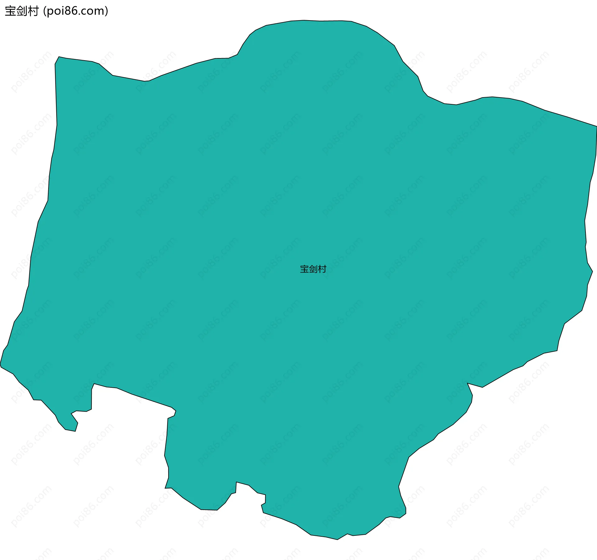 宝剑村边界地图