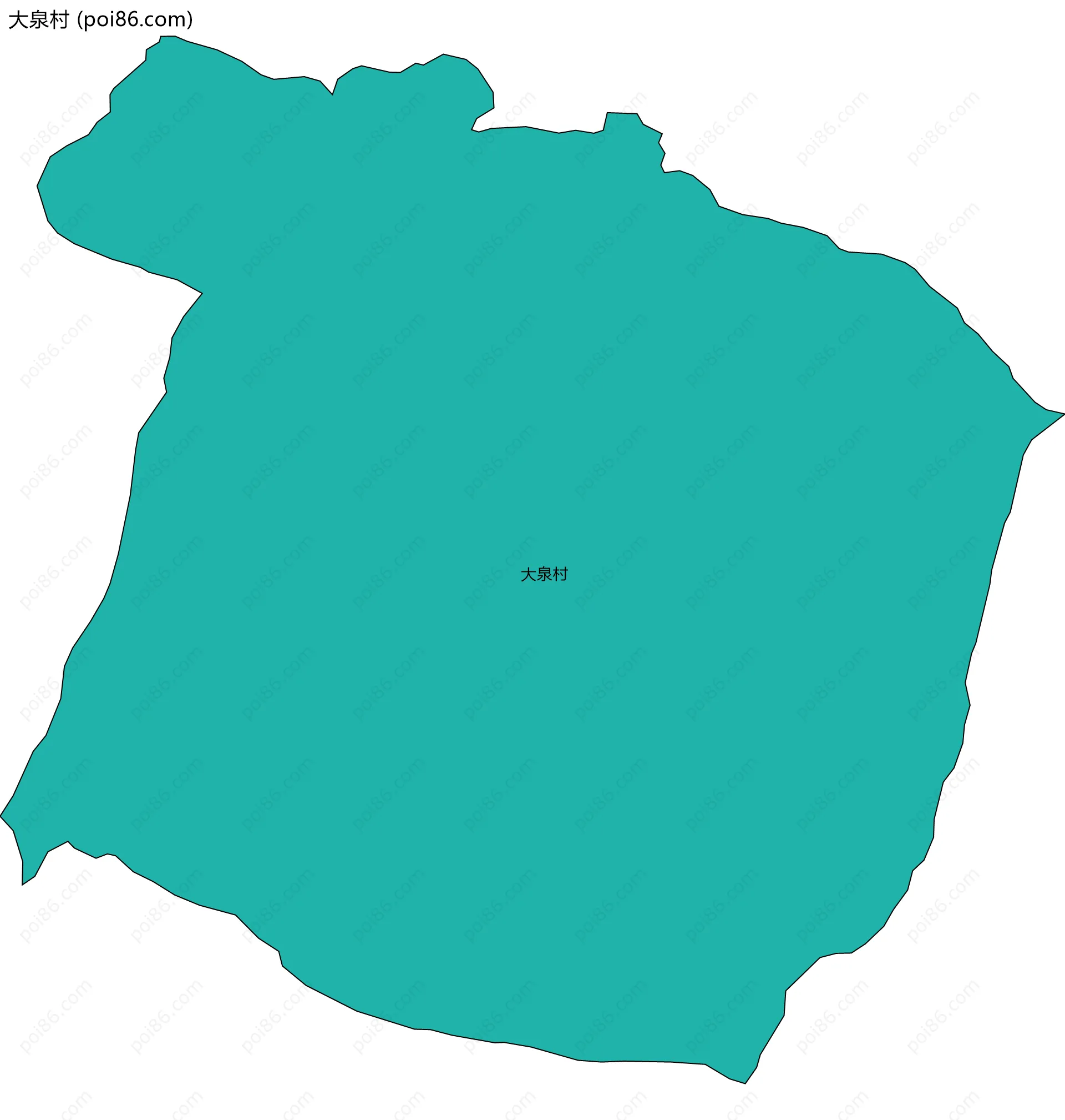 大泉村边界地图