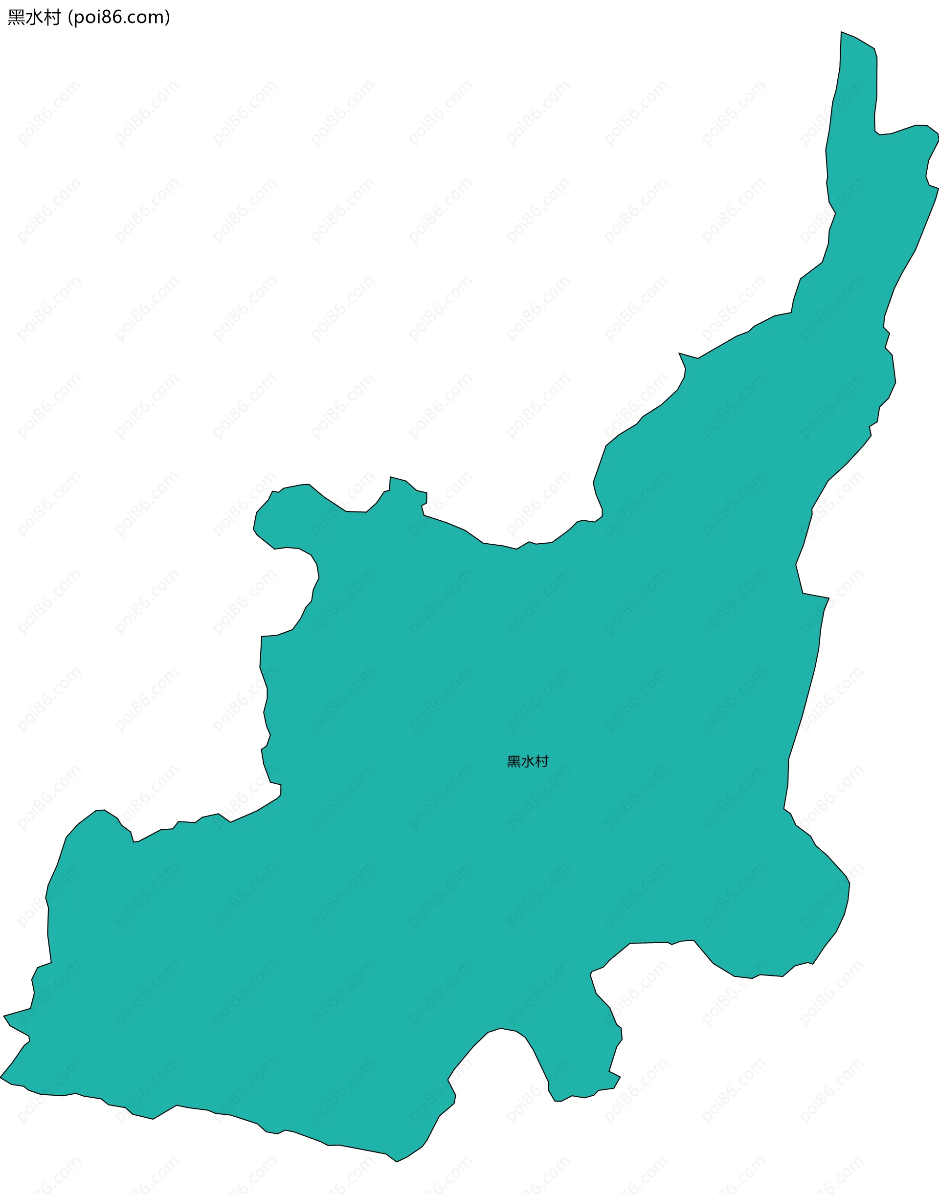 黑水村边界地图