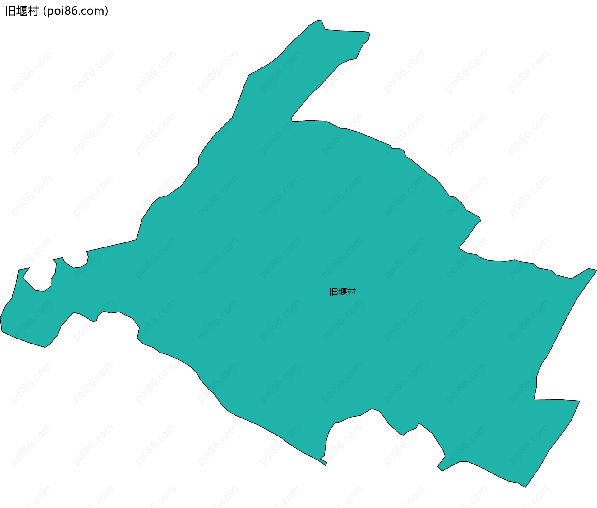 旧堰村边界地图