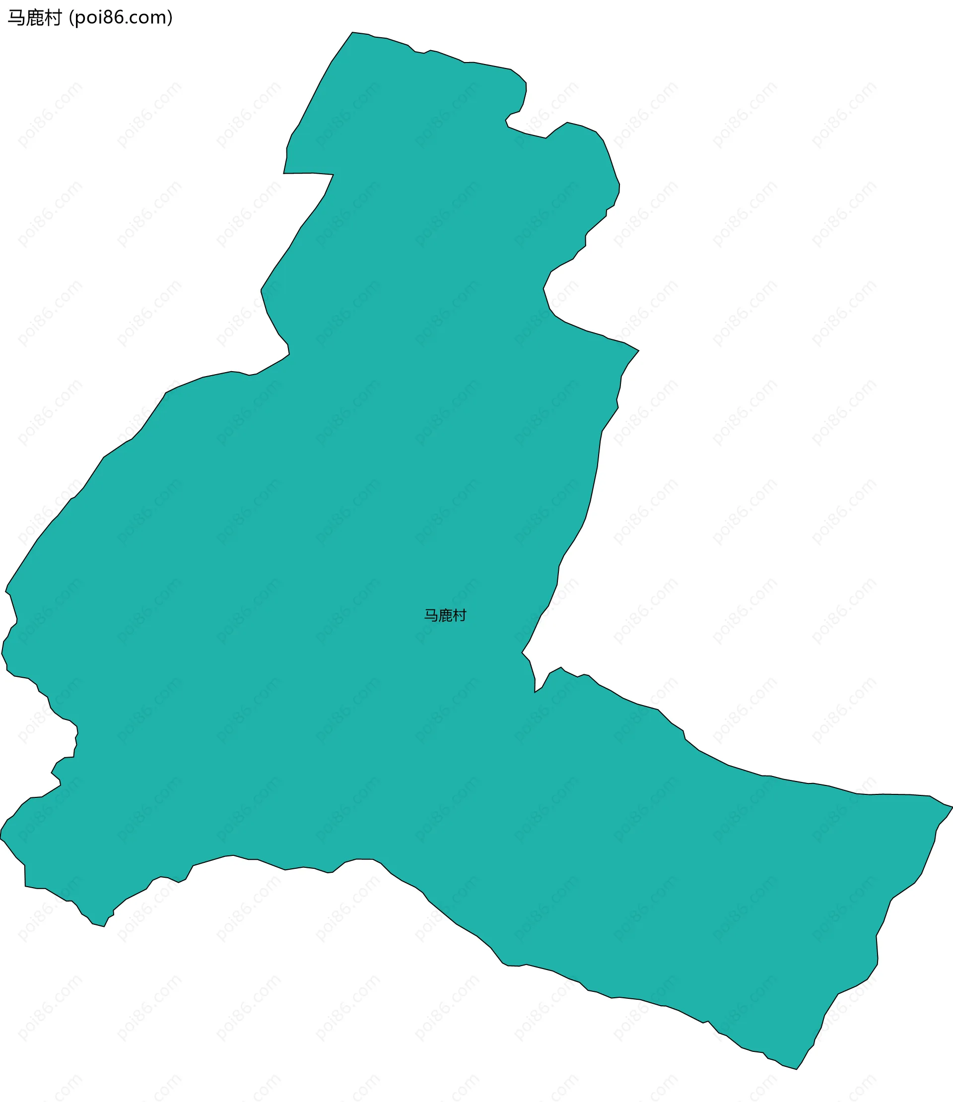 马鹿村边界地图