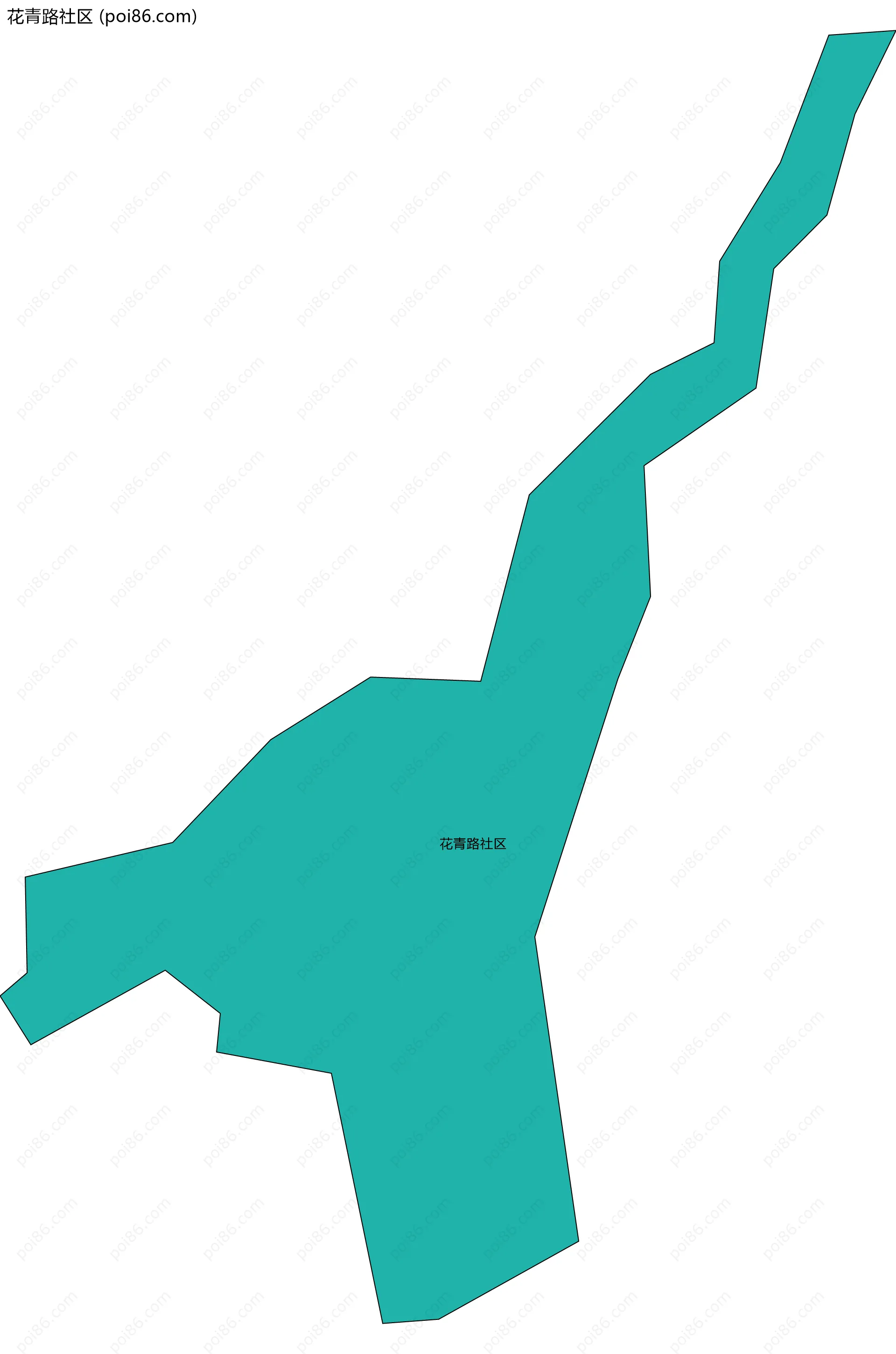 花青路社区边界地图