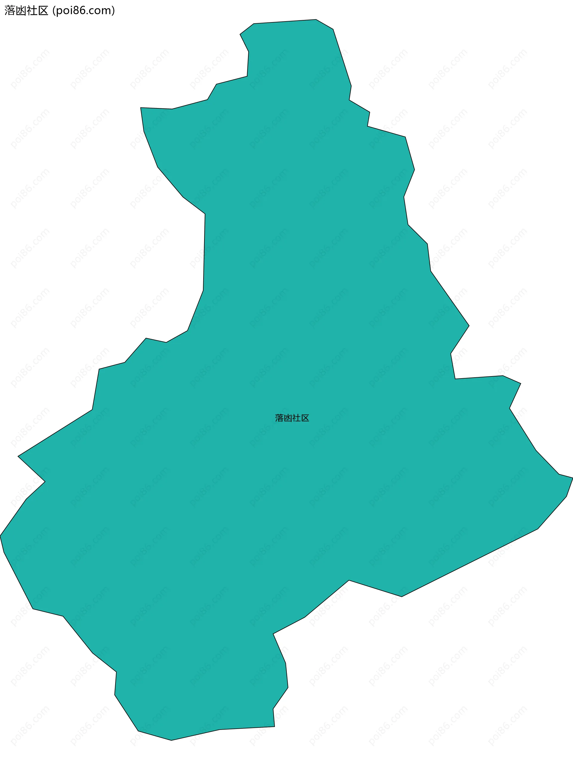 落凼社区边界地图