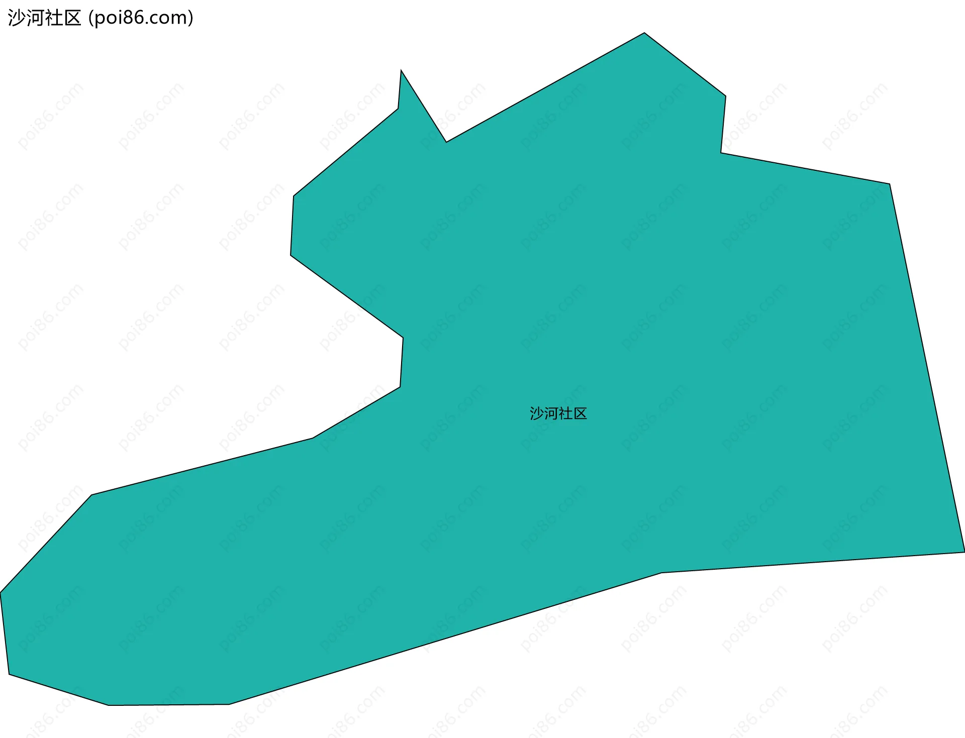 沙河社区边界地图