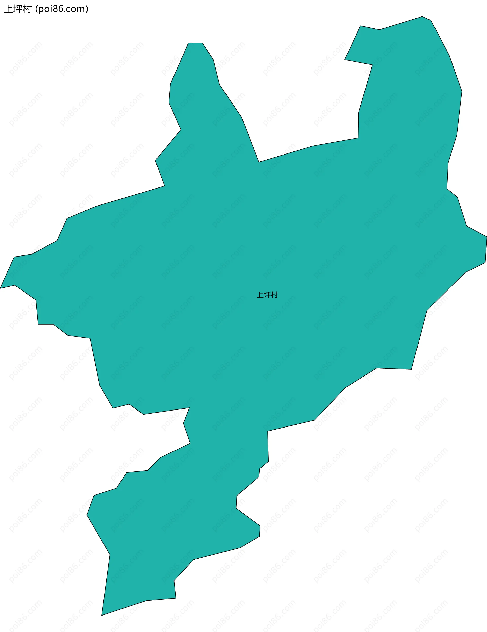 上坪村边界地图