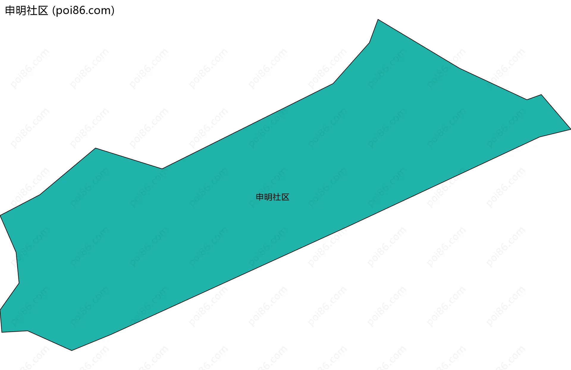 申明社区边界地图