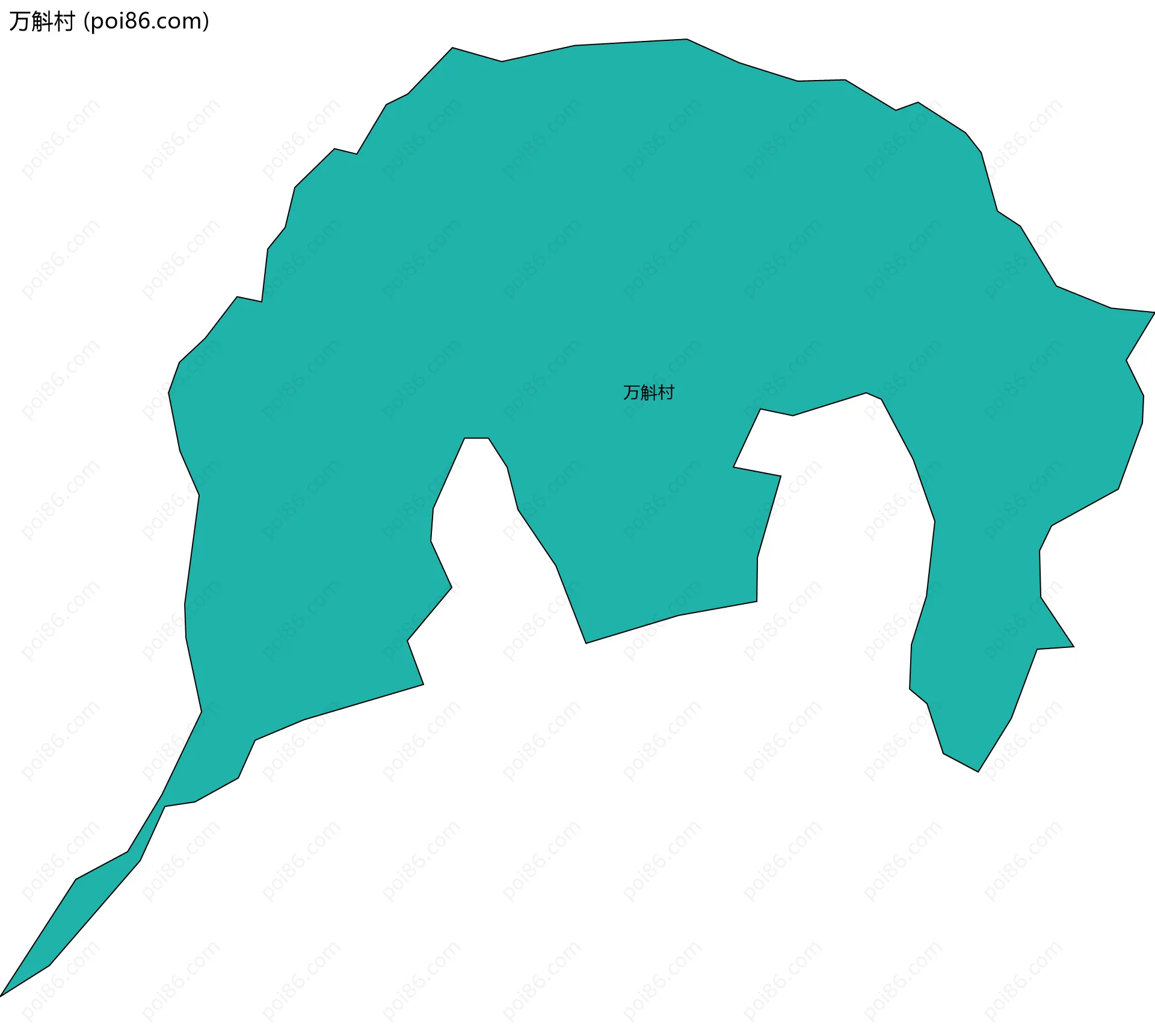 万斛村边界地图