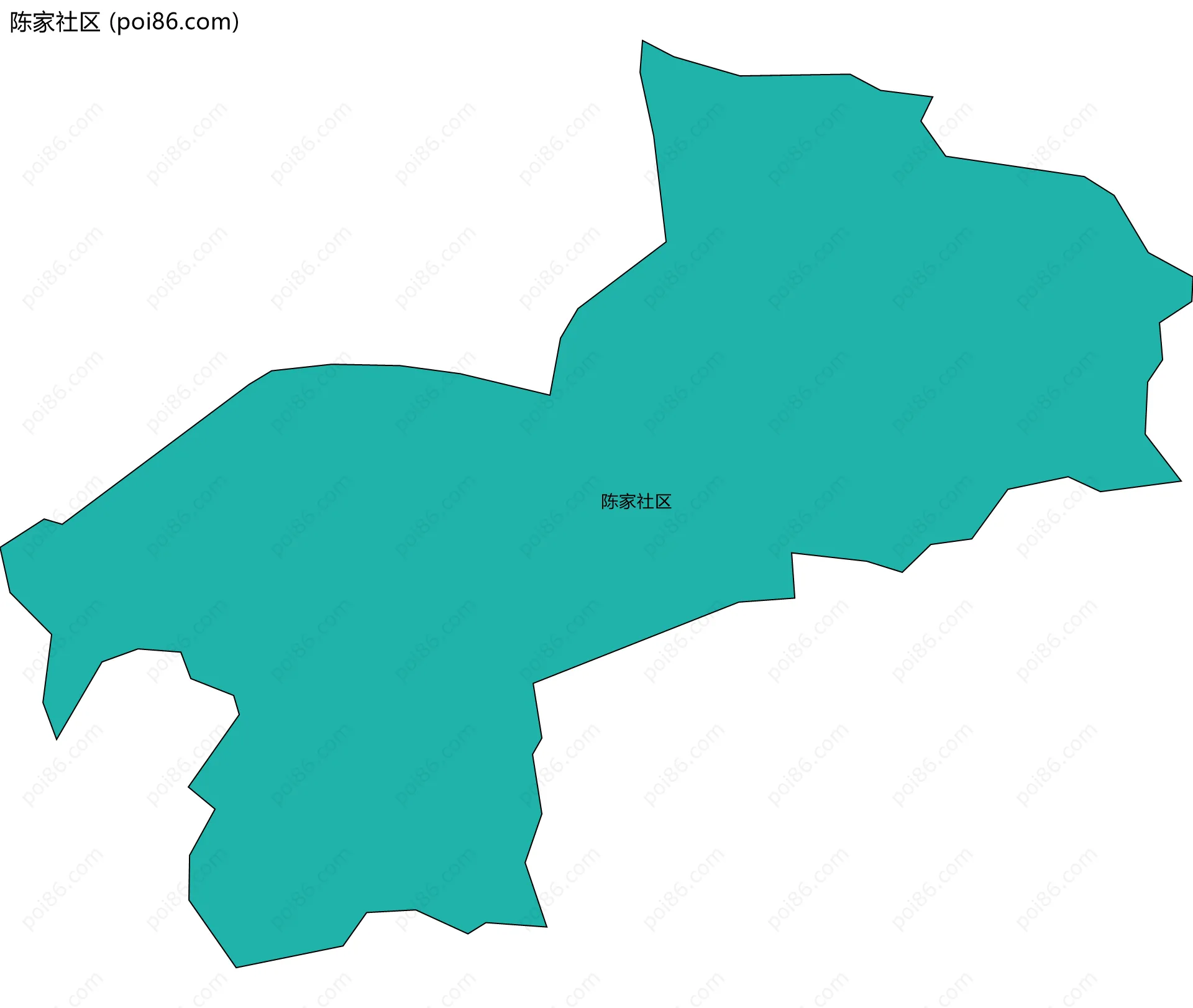 陈家社区边界地图