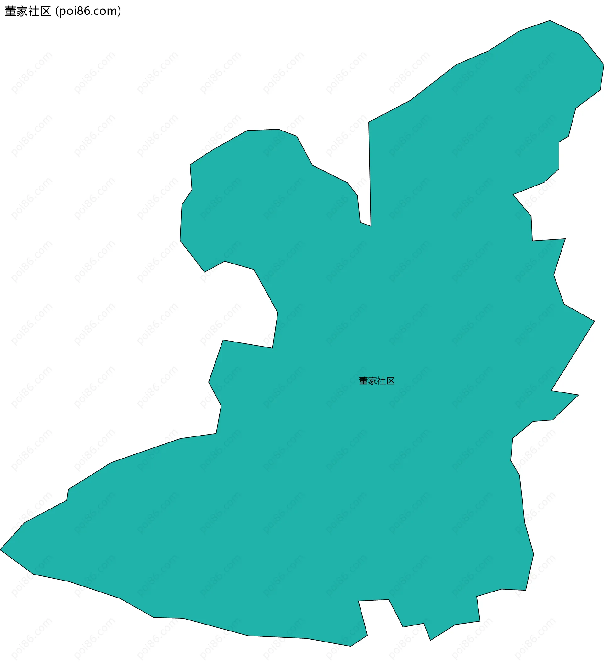 董家社区边界地图