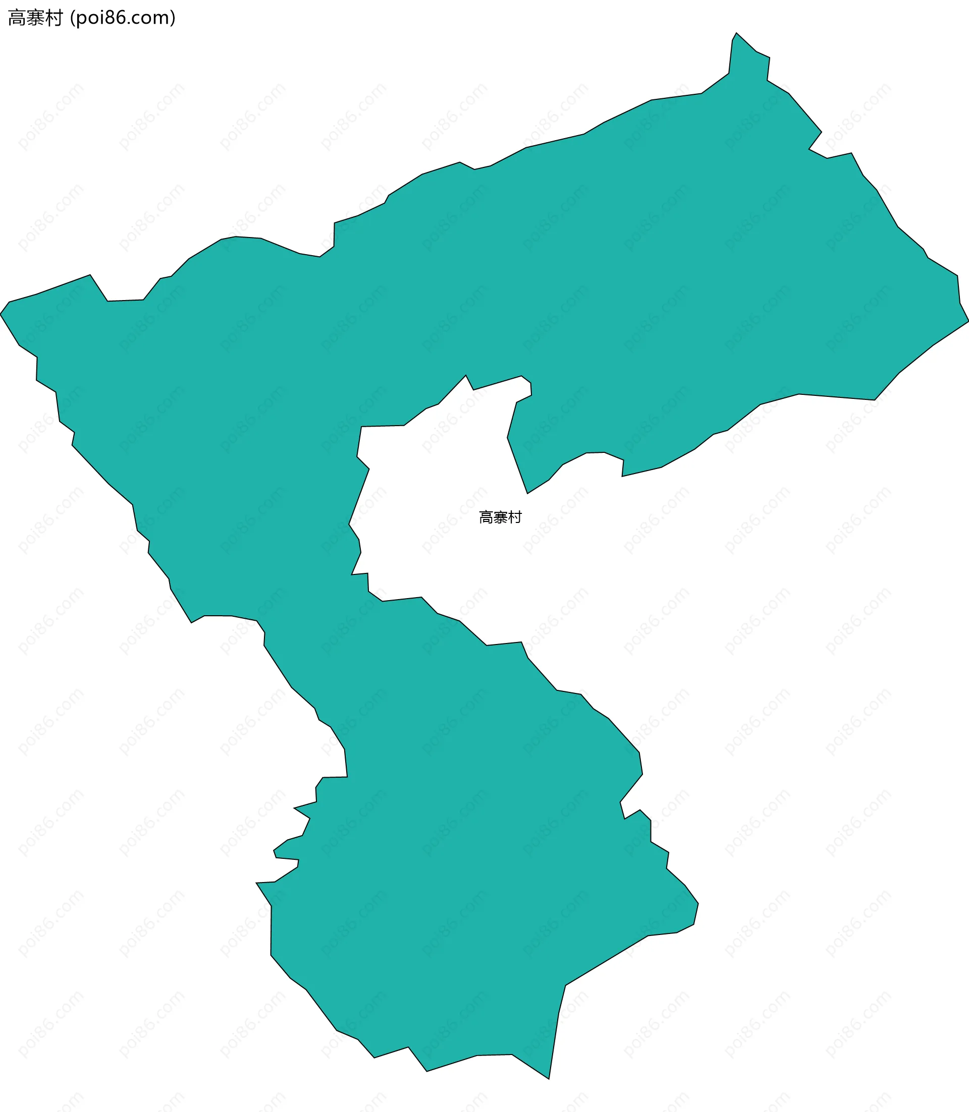 高寨村边界地图