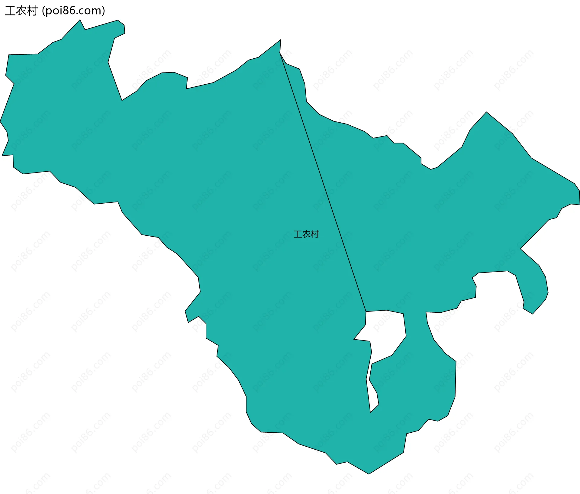 工农村边界地图
