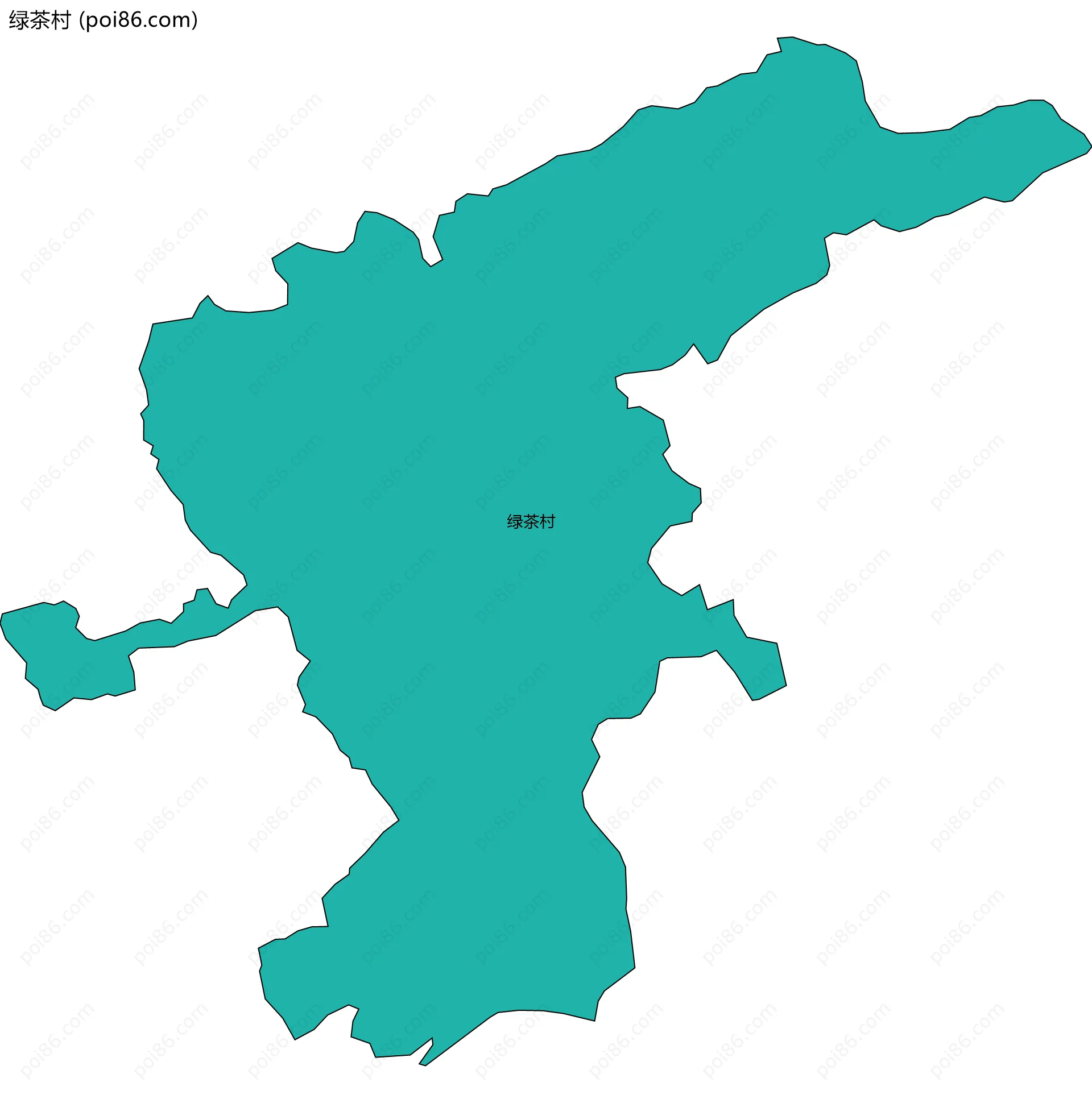 绿茶村边界地图