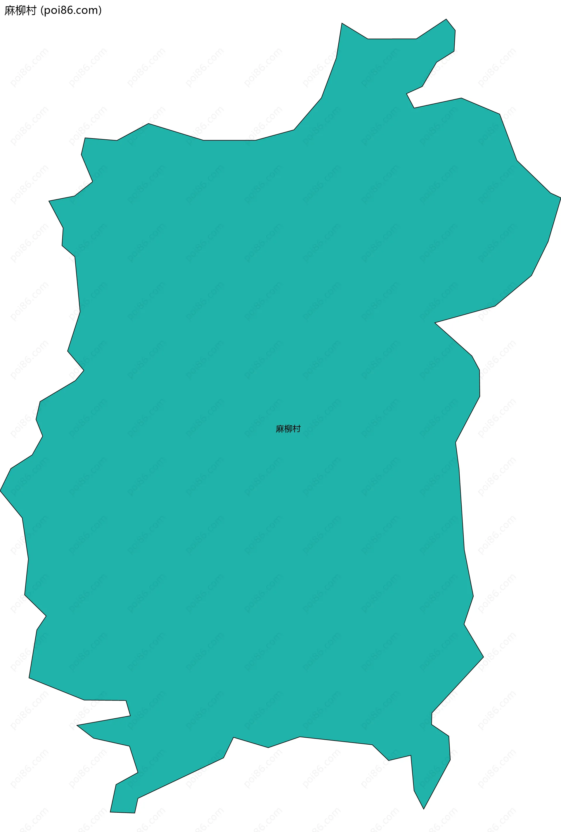 麻柳村边界地图