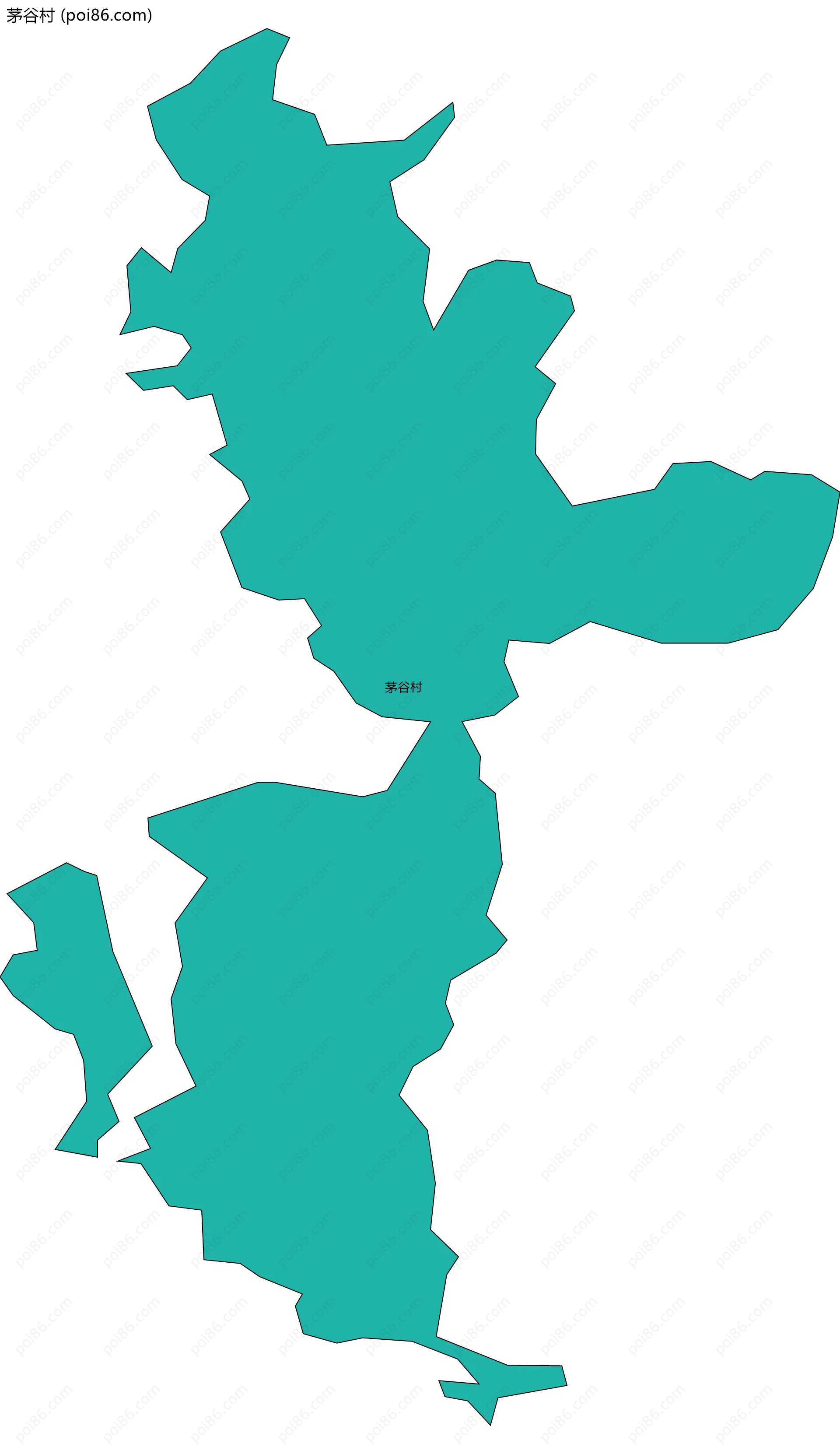 茅谷村边界地图