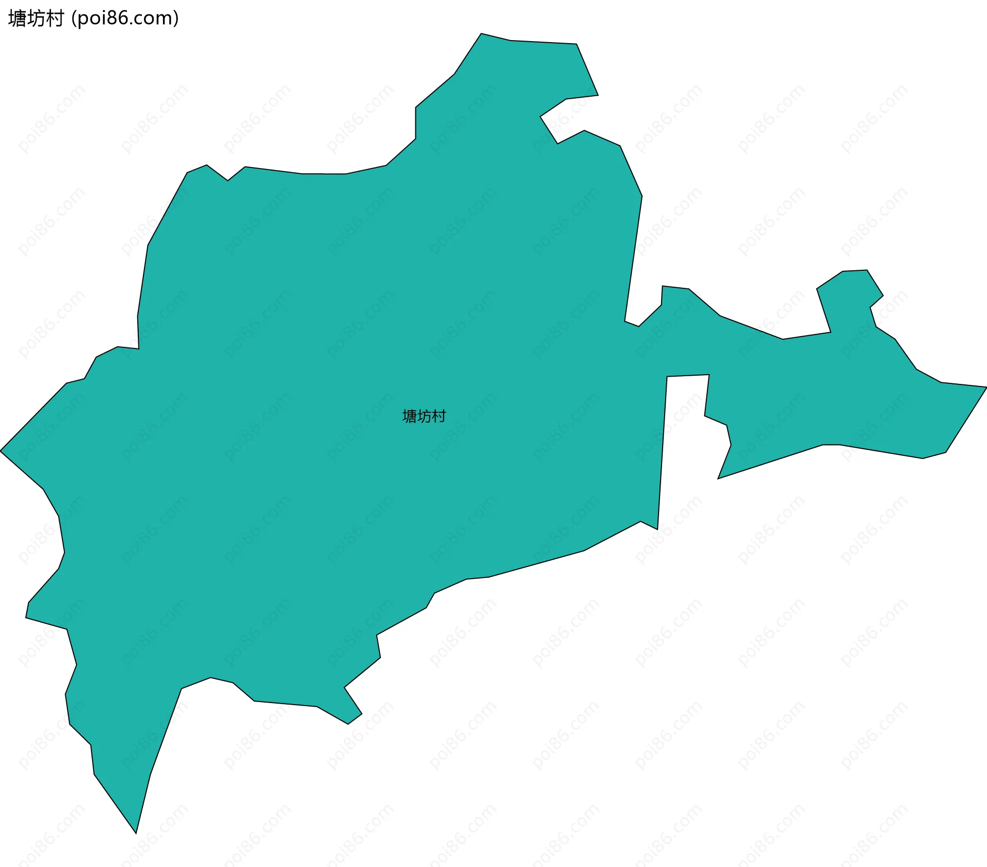 塘坊村边界地图