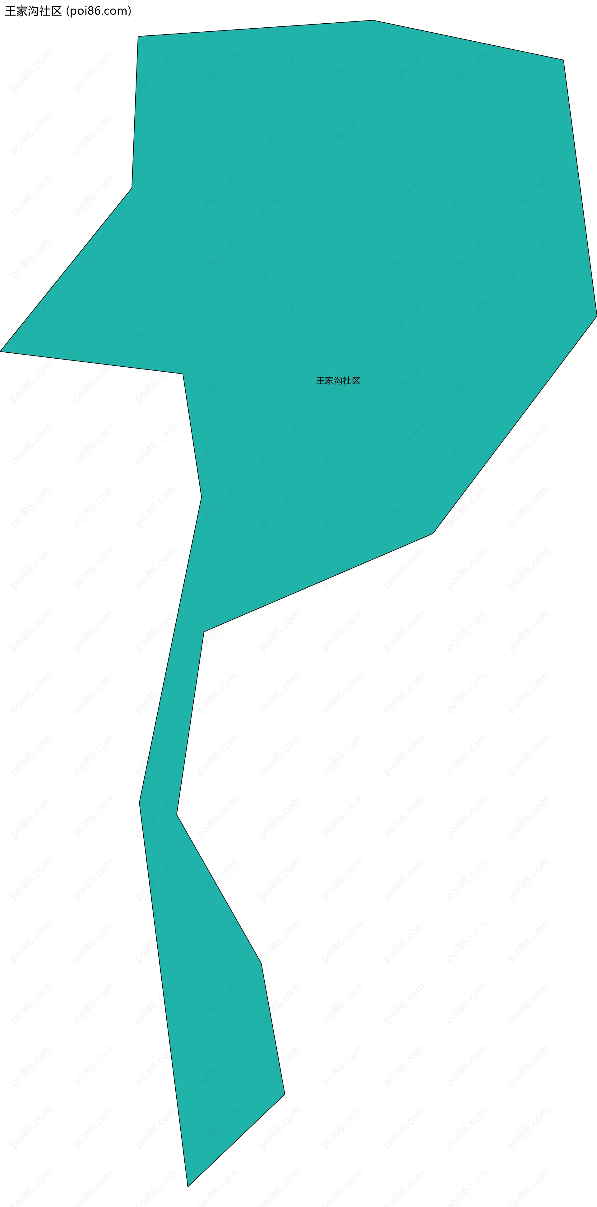 王家沟社区边界地图