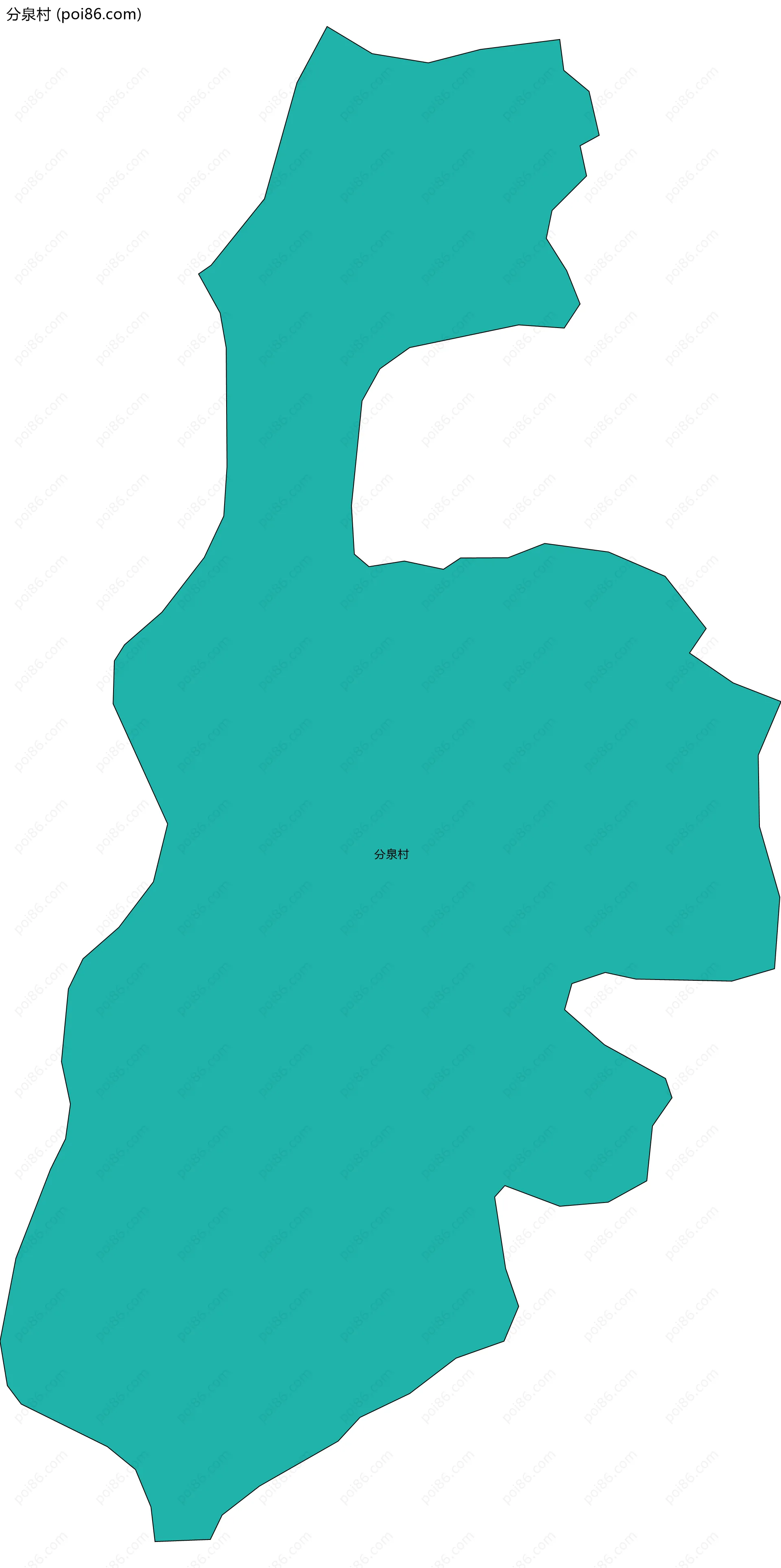 分泉村边界地图