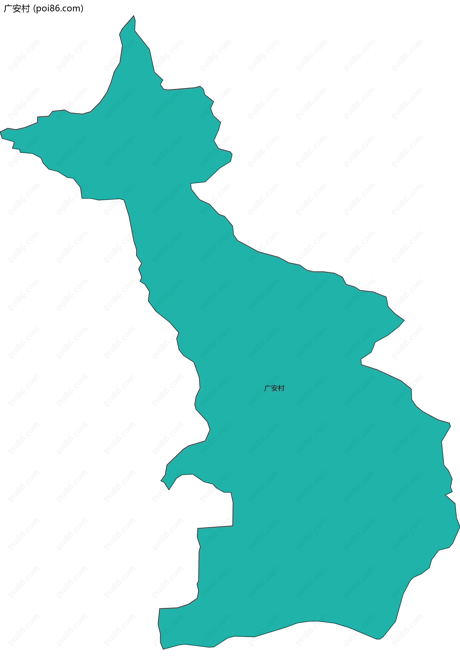 广安村边界地图